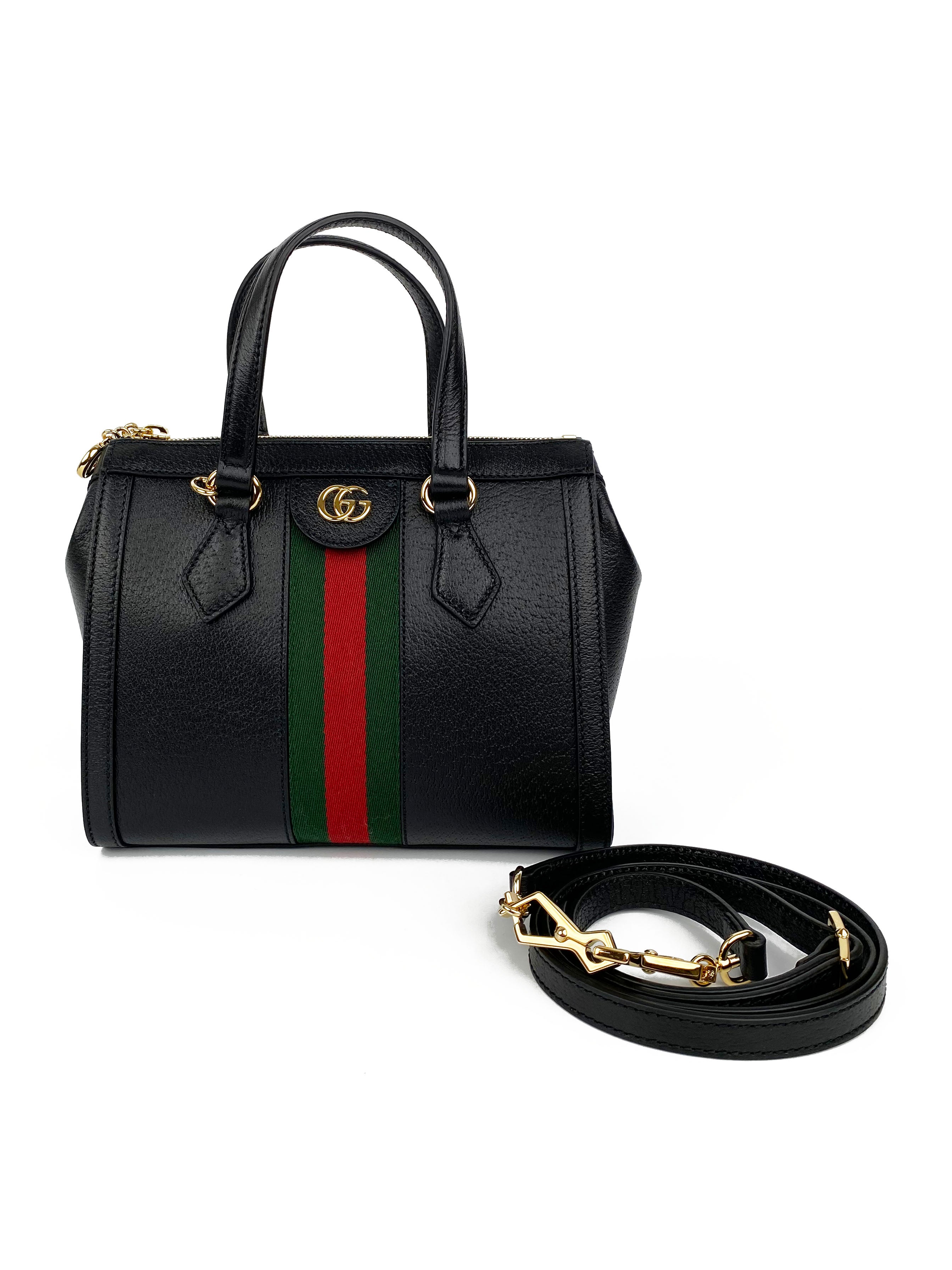 Gucci Small Black Ophidia Tote Bag for Women - Luxury Designer Handbag for Work, Travel & Everyday Use
