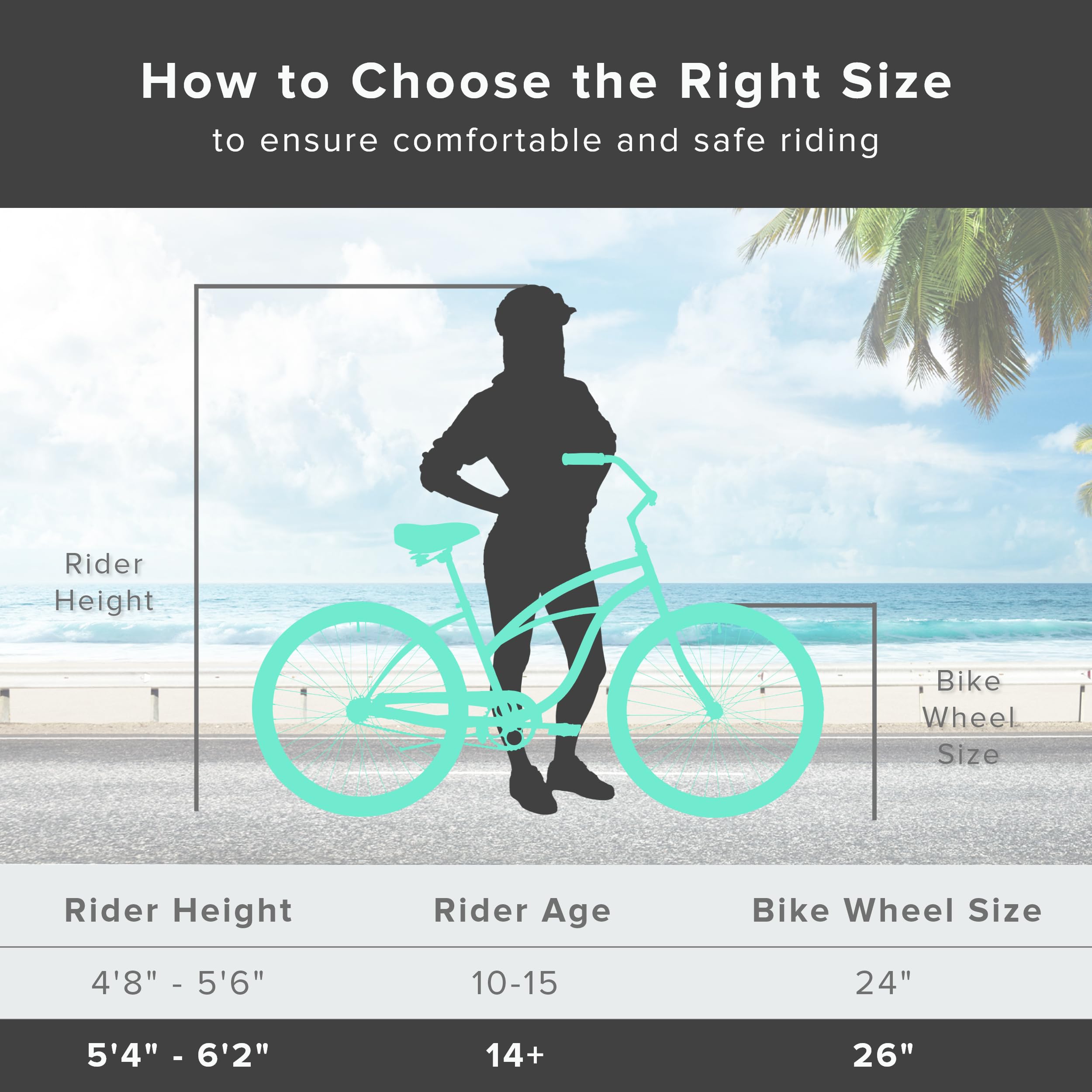 Firmstrong Urban Lady Beach Cruiser Bicycle - Comfortable Women's Cruiser Bike for Leisure Riding, Beach & City Commuting