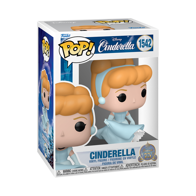 Disney Cinderella 75th Anniversary Funko Pop! Vinyl Figure #1542 with Protector Case - Perfect for Disney Collectors, Movie Fans & Home Decor