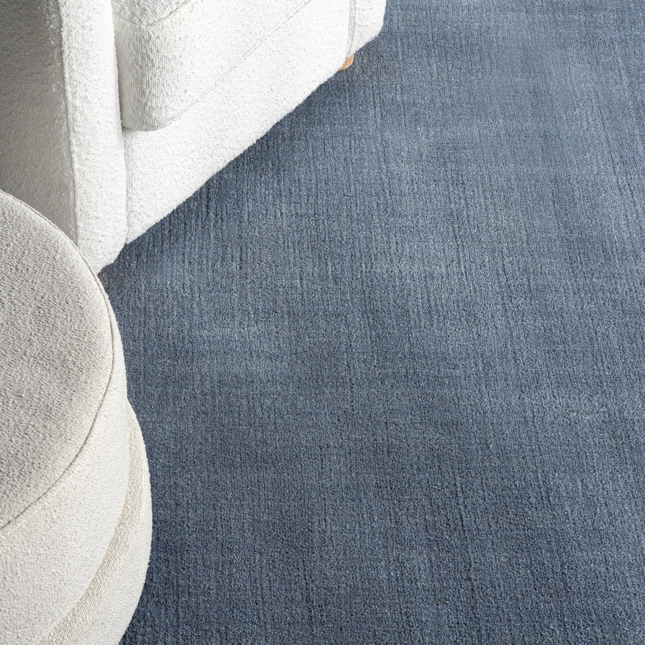 Arrel Speckled Wool Blend Rug - Soft & Durable Denim Style Area Rug for Living Room, Bedroom or Office Decor