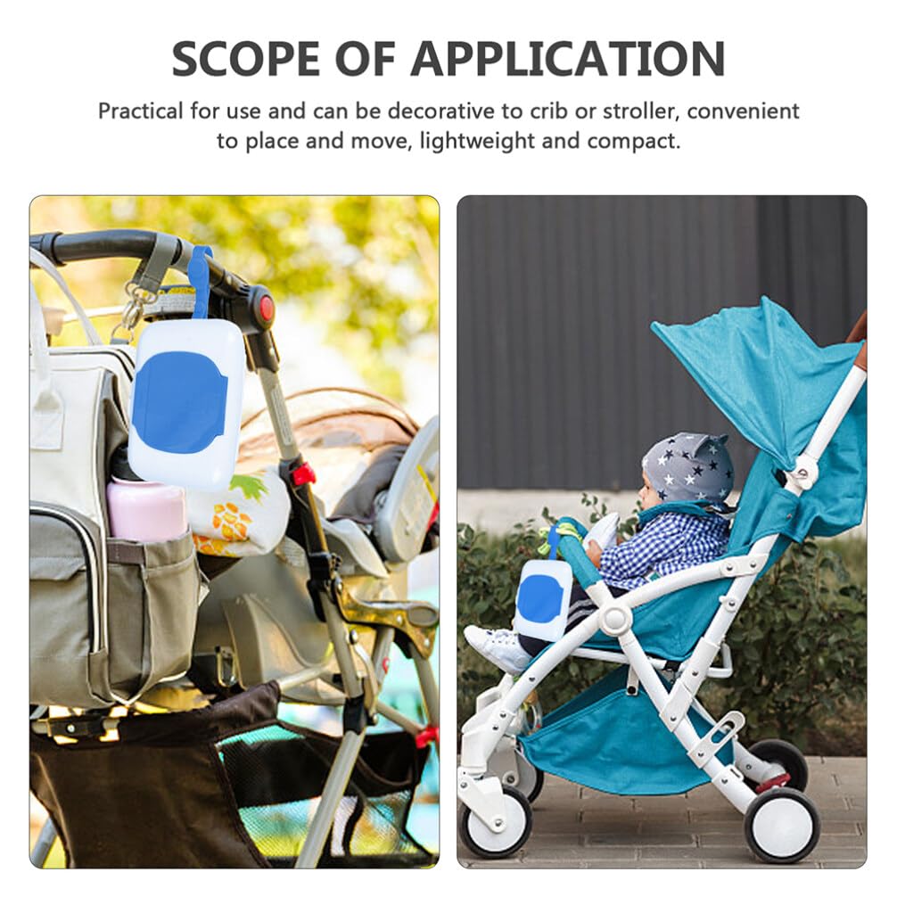 Portable 2-Pack Toilet Paper Holder & Wet Wipes Dispenser - Compact Tissue Box Organizer for Bathroom, Kitchen, Travel & Camping (Blue)