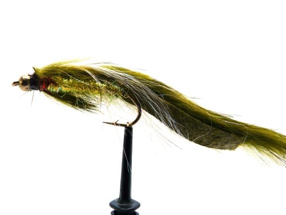 Premium Olive Bead Head Zonker Streamer Fly Set of 3 - Size 6 Hooks for Trout & Bass Fishing - Perfect for Freshwater Streams & Rivers