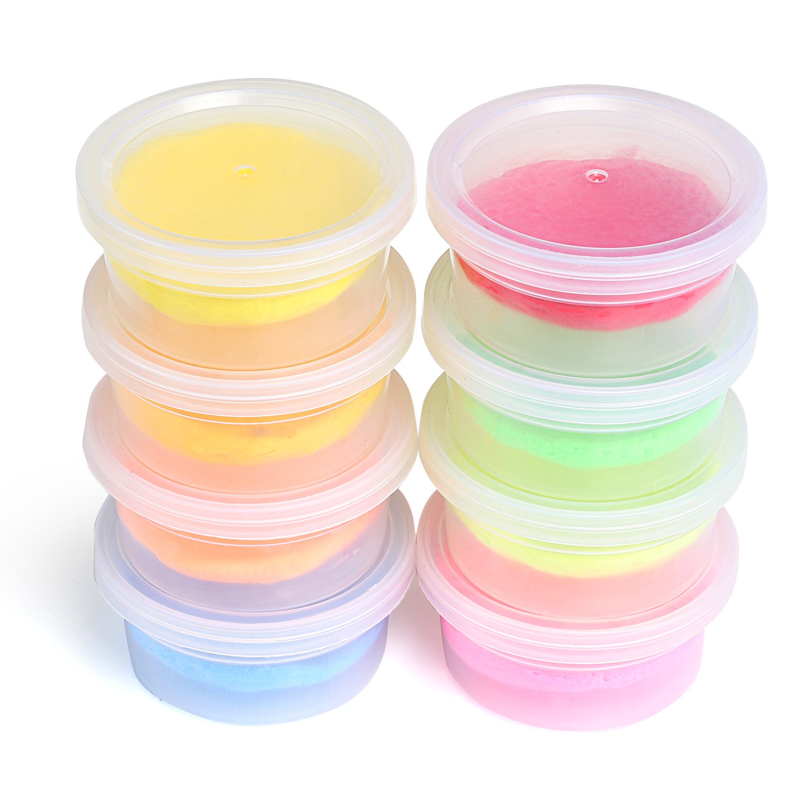 GWHOLE 20 Pack Small Plastic Slime Containers with Lids - 4.5oz Reusable Storage for Slime, Art Work, Beads & Floam - Perfect for Kids Crafts, DIY Projects & Classroom Organization