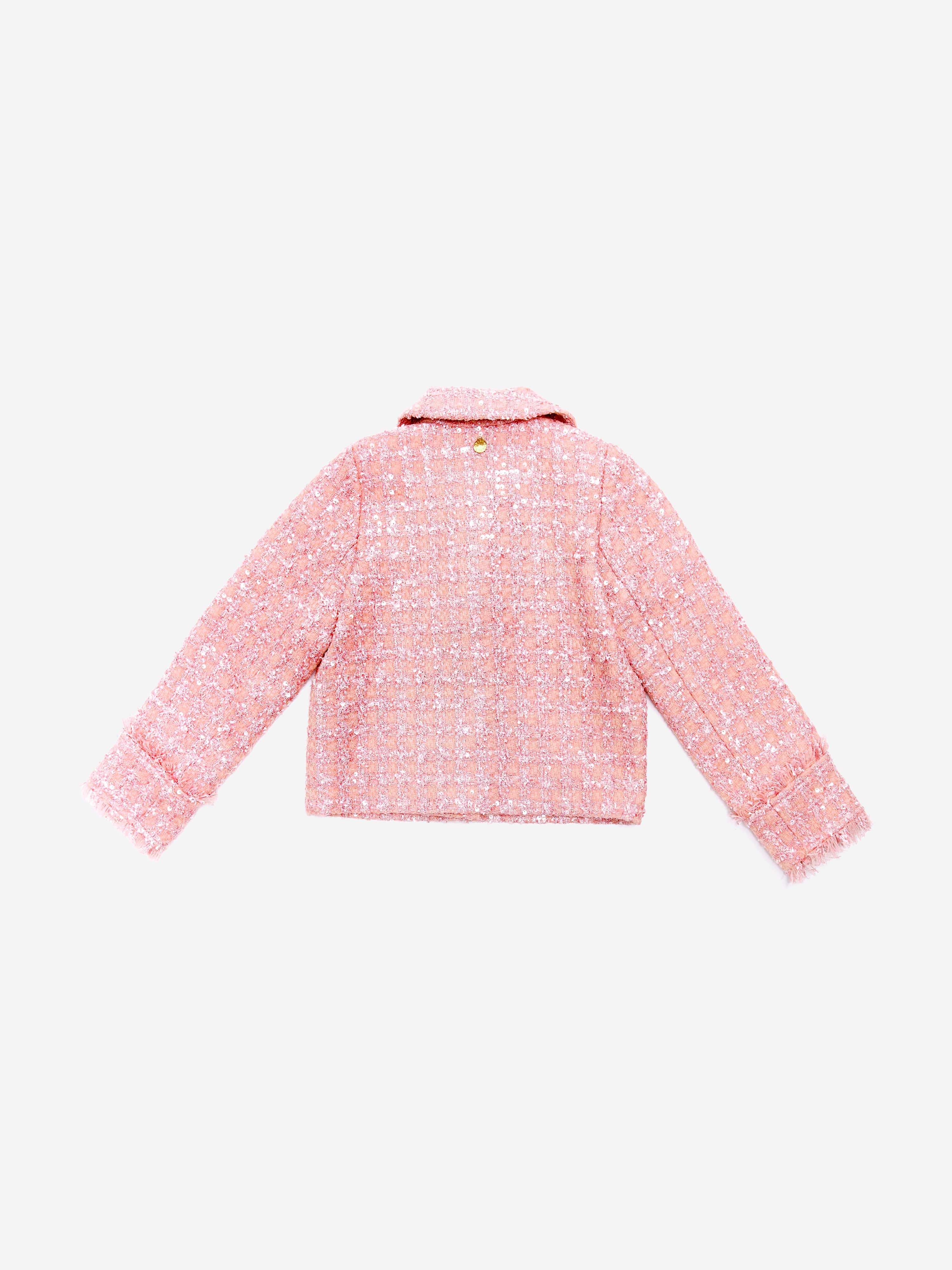 BCBG Girls Rose Tweed Jacket in Pink | Classic Blazer for School & Special Occasions | Elegant Spring & Fall Outerwear for Teens