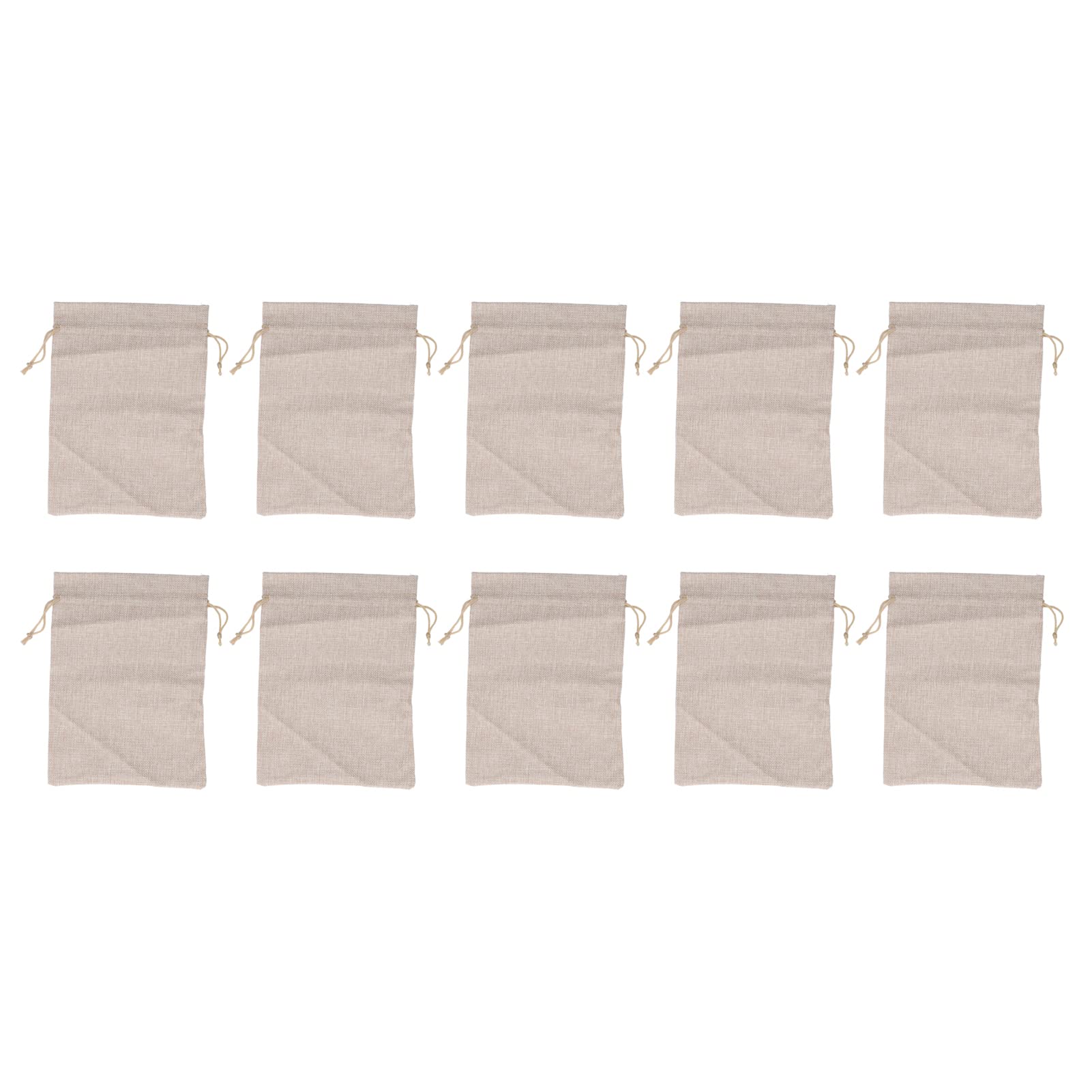 10 Pack Small Cotton Linen Drawstring Bags - Reusable Storage Pouches for Jewelry, Bread, Fruits & DIY Crafts | Perfect for Organizing, Gift Wrapping & Home Storage