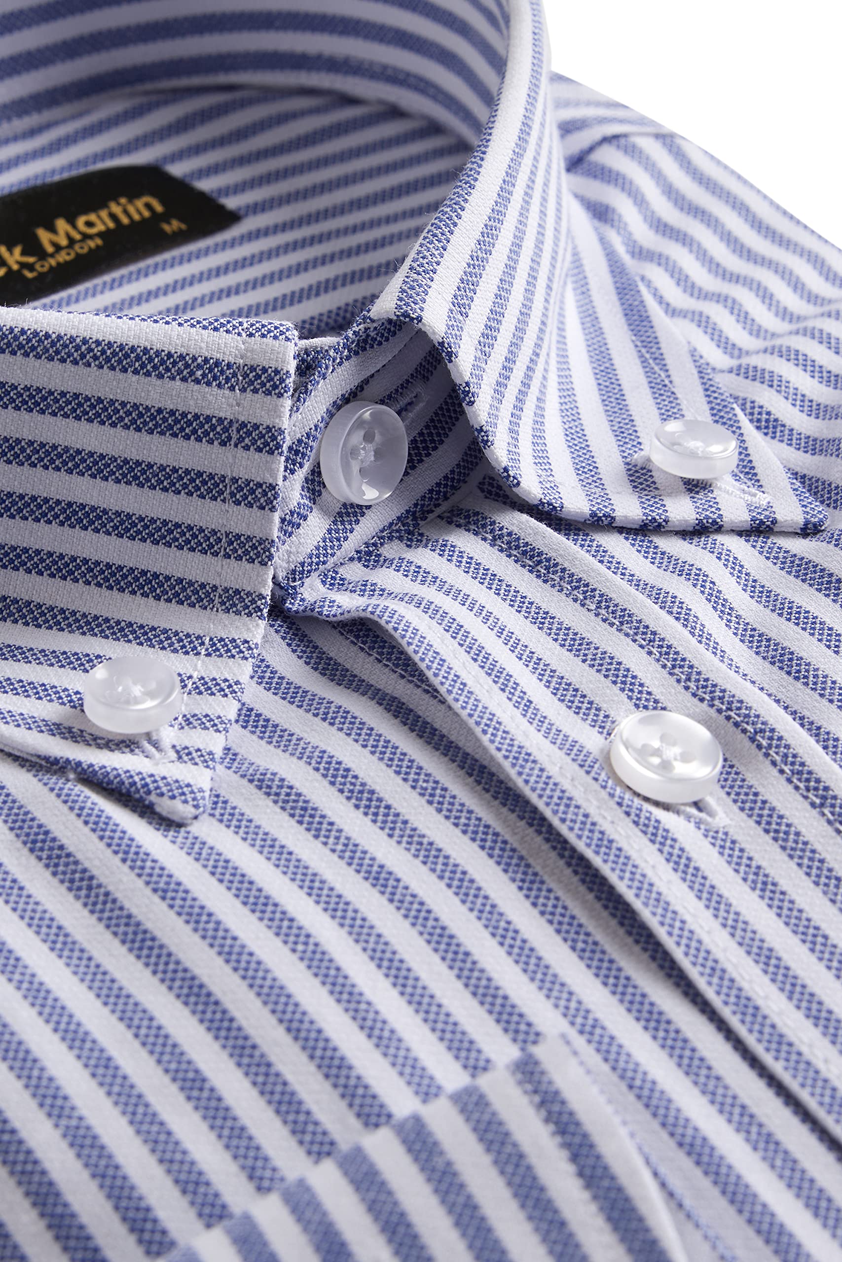Jack Martin London Men's Casual Shirts | Long Sleeve Button Down Oxford Shirts for Men | Perfect for Office, Business, and Smart Casual Outfits