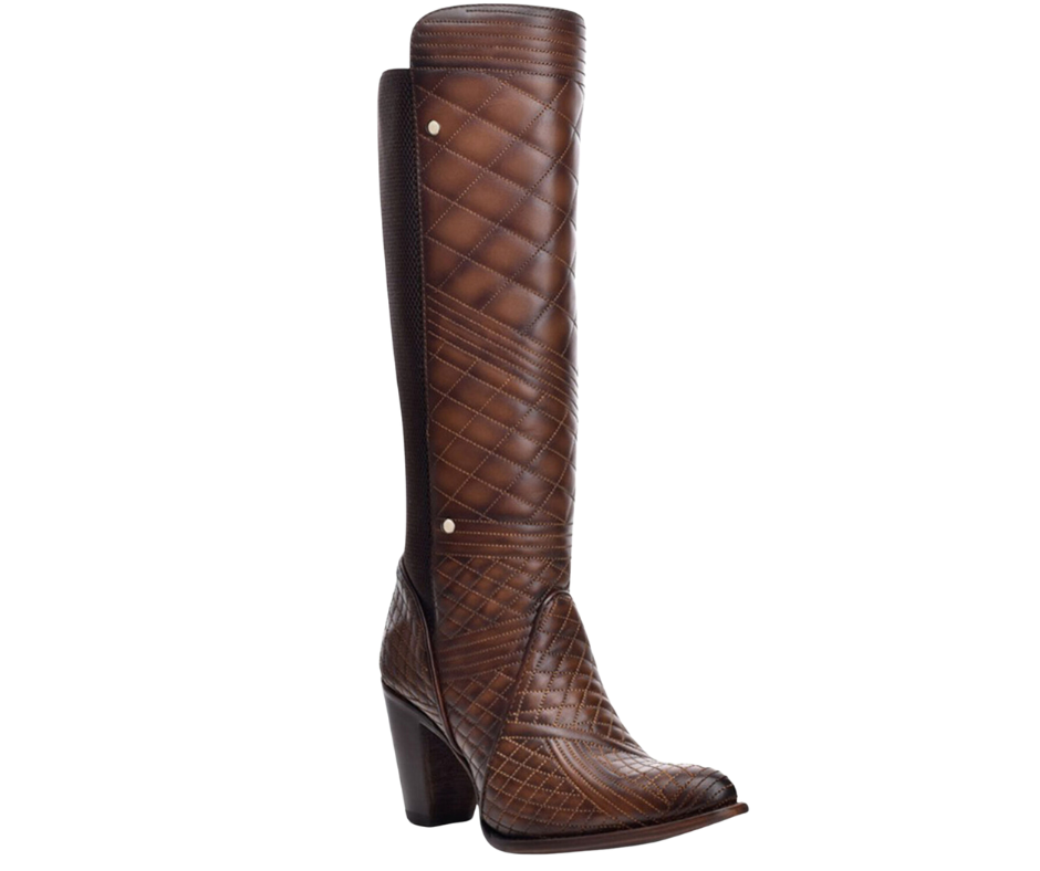 **Women's Cuadra CU402 LD Honey Embroidery Round Toe Cowgirl Boots - Perfect for Western Rides, Country Dances & Fashion Outfits**
