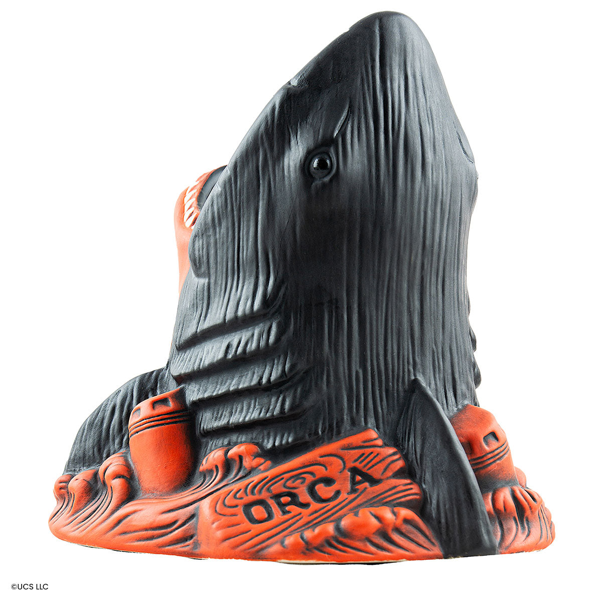Jaws Tiki Get Out of the Water Variant - Red & Black Collectible Statue for Horror Movie Fans | Perfect for Home Decor, Halloween Party & Movie Themed Gifts