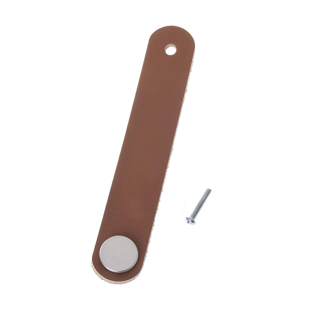 Premium Soft PU Leather Cabinet Handles - Brown Dresser Drawer Knobs & Door Pulls for Furniture Hardware | Perfect for Bedroom, Kitchen & Office Cabinets