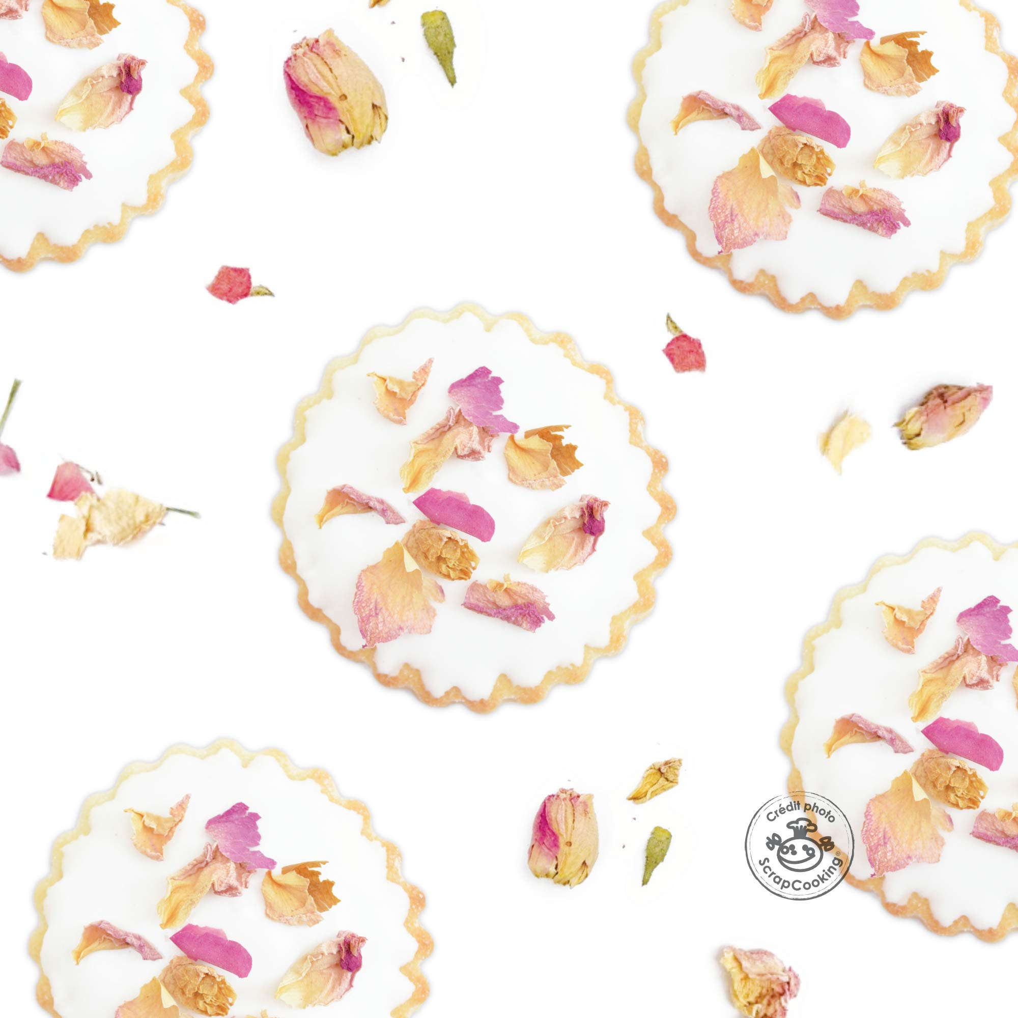 Organic Edible Dried Rose Petals for Baking - Premium Culinary Grade Rose Flowers for Cakes, Desserts, Tea & Cocktail Garnish | Perfect for Wedding Cakes, Pastry Decorations & Gourmet Cooking