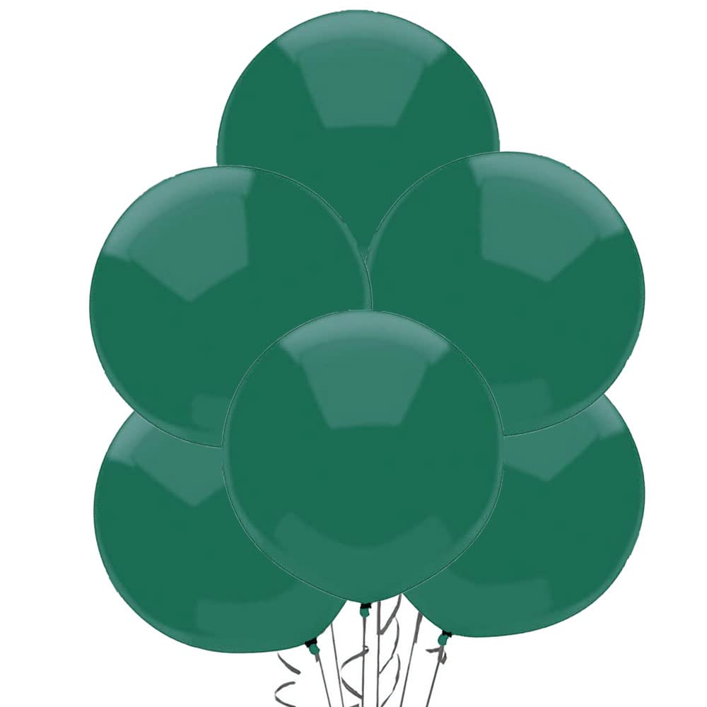 17 Inch PMU Outdoor Display Balloons - Premium Crystal Forest Green Latex Balloons (Pack of 144) for Birthday Parties, Graduations & Outdoor Events