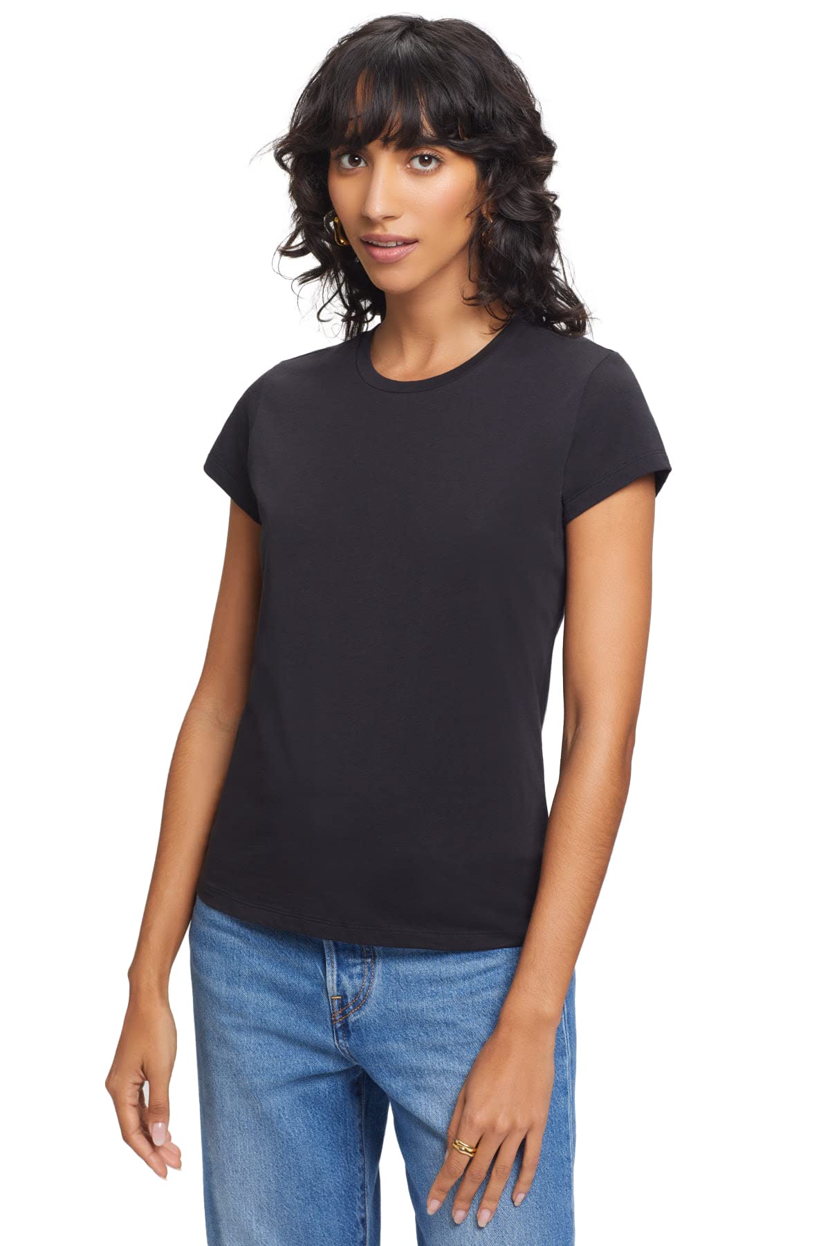 Organic Cotton Women's Crew Neck T-Shirt - Soft & Breathable Casual Tee for Everyday Wear, Workouts, and Layering