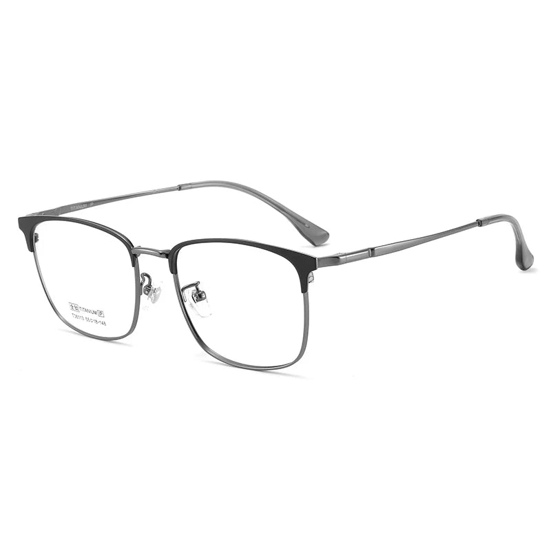 Bclear Unisex Full Rim Square Titanium Eyeglasses 36113 - Lightweight Durable Frame for Men & Women - Perfect for Reading, Work, and Everyday Fashion