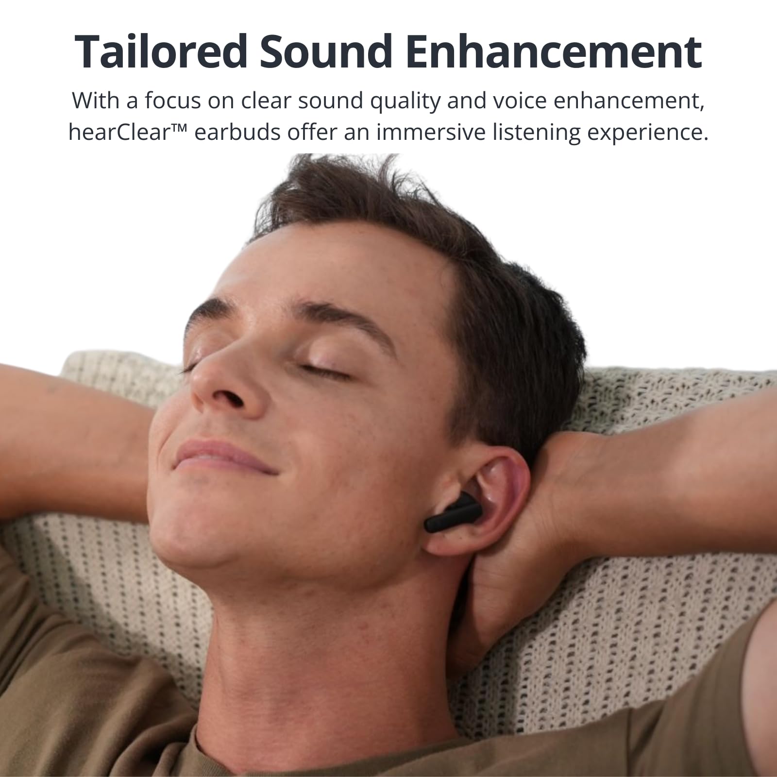 hearClear Bluetooth Auracast Wireless Earbuds - Seamless Switching Between Classic Bluetooth & Auracast for Easy Audio Sharing | Auracast Assistant App Enabled | Perfect for Gym, Travel & Multi-Device Listening