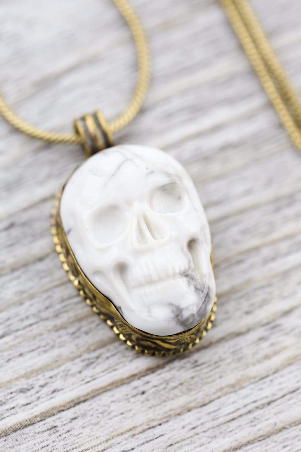 Granite Skull Reminder Necklace - Gothic Jewelry for Men & Women - Perfect for Halloween, Punk Fashion & Unique Gifts