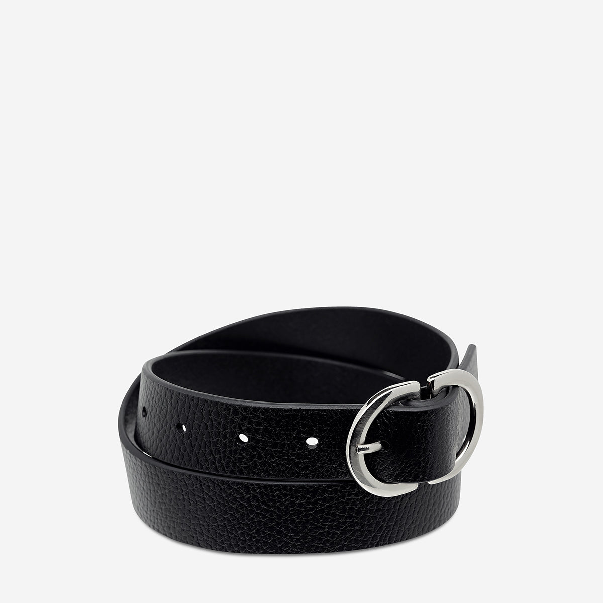 Reverse Buckle Belt for Men - Stylish Black & Silver Adjustable Waist Belt | Perfect for Casual Wear, Office & Outdoor Activities