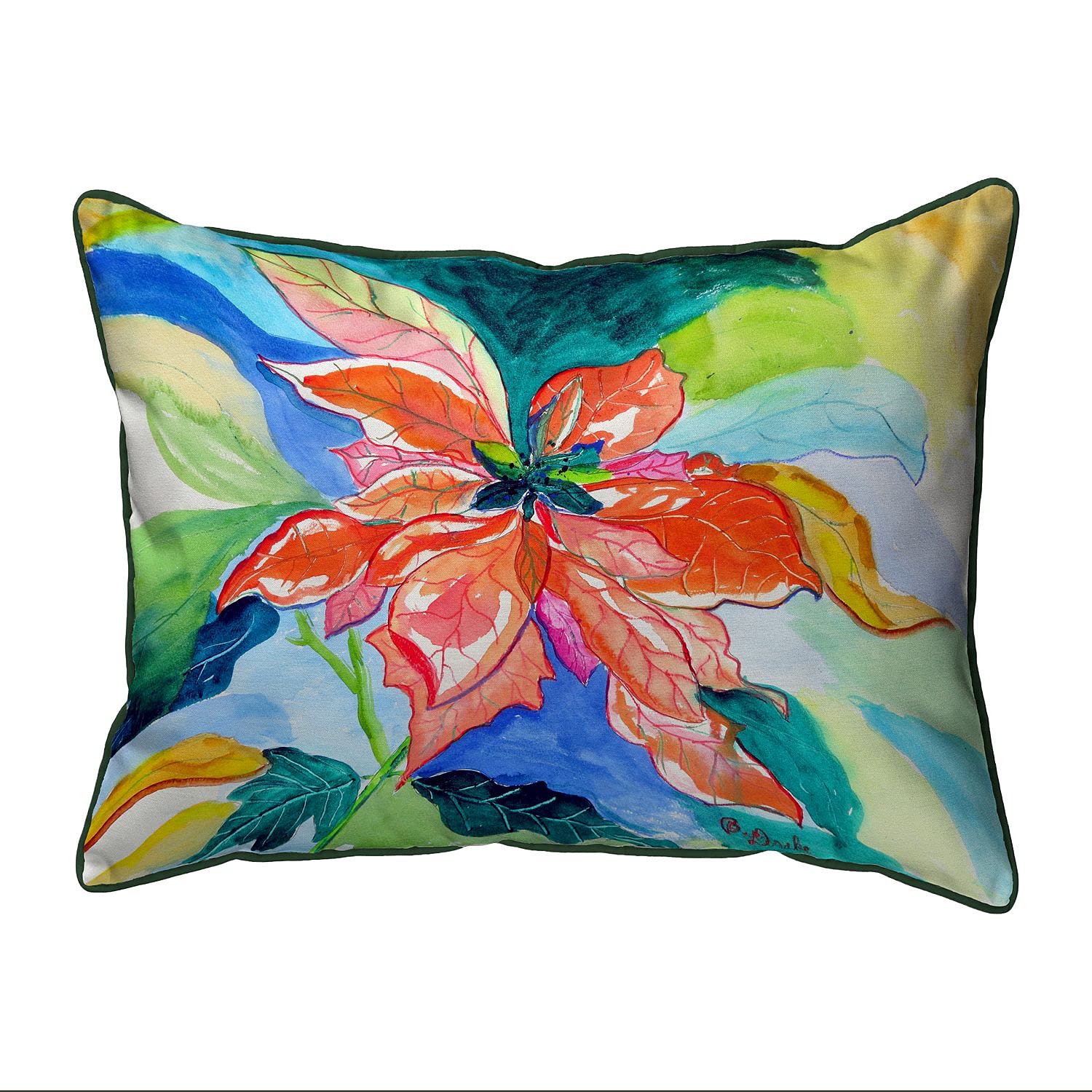 Betsy Drake ZP1052 Decorative Throw Pillow 20x24 Inches Multi-Color for Living Room, Bedroom & Sofa - Soft & Stylish Home Decor Accent
