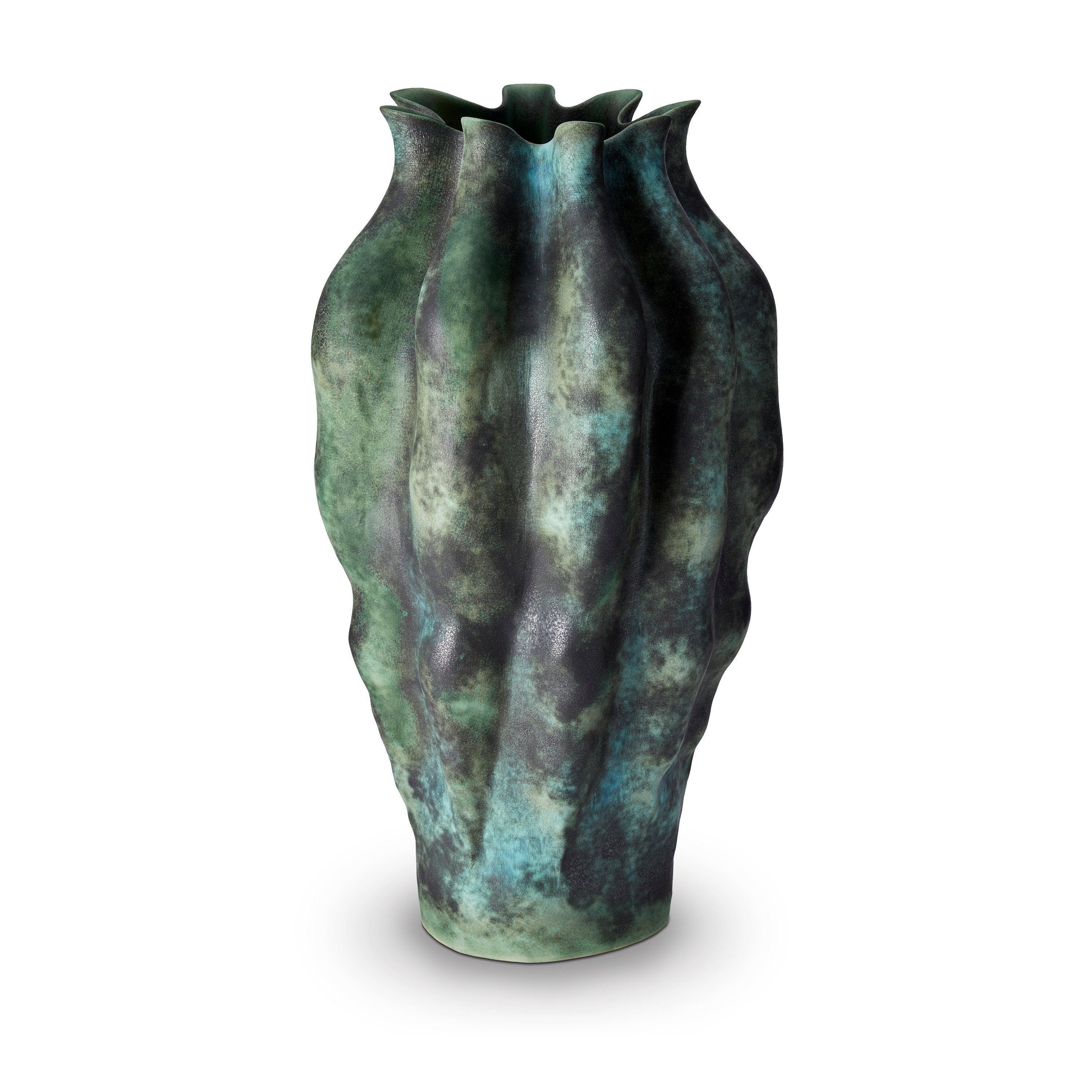 Cenote Vase X Large - Handcrafted Ceramic Vase for Home Decor, Wedding Centerpieces & Boho Style Interior Design