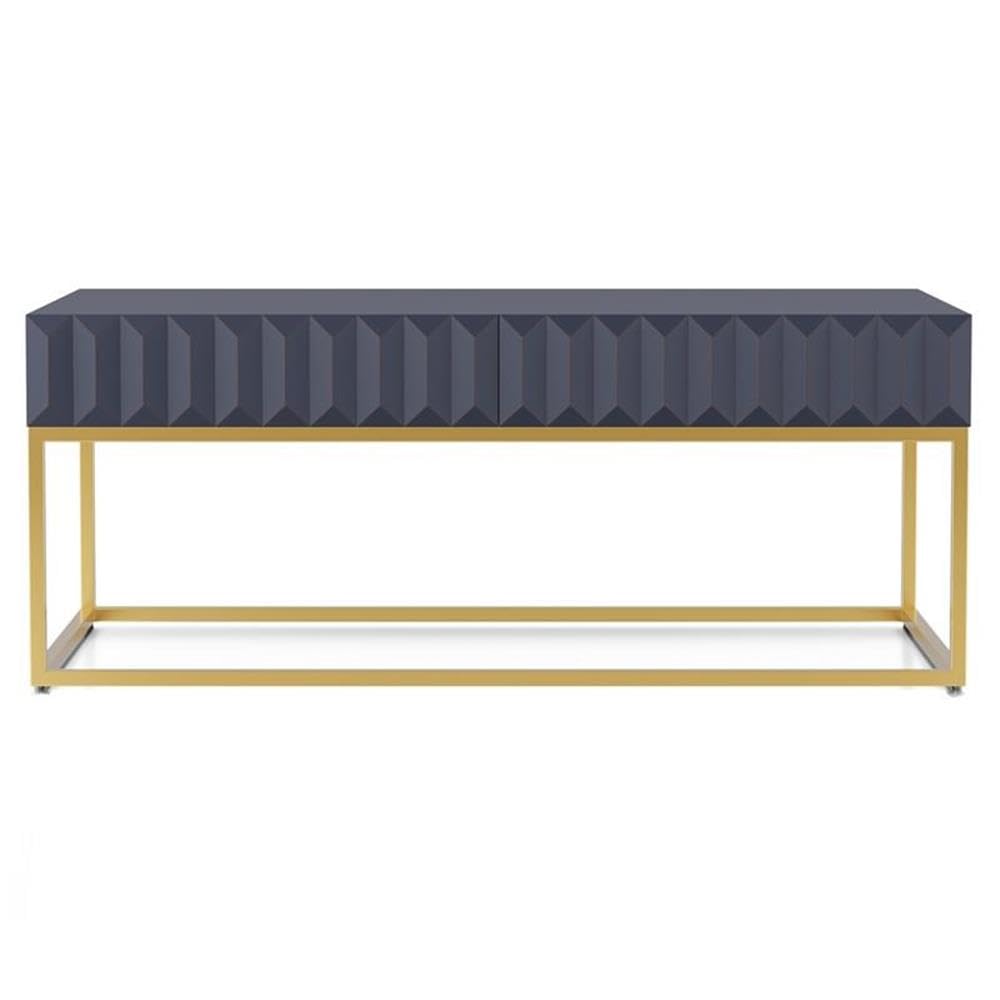 Giffore Metal 2-Piece Coffee Table Set - Antique Blue for Living Room Decor