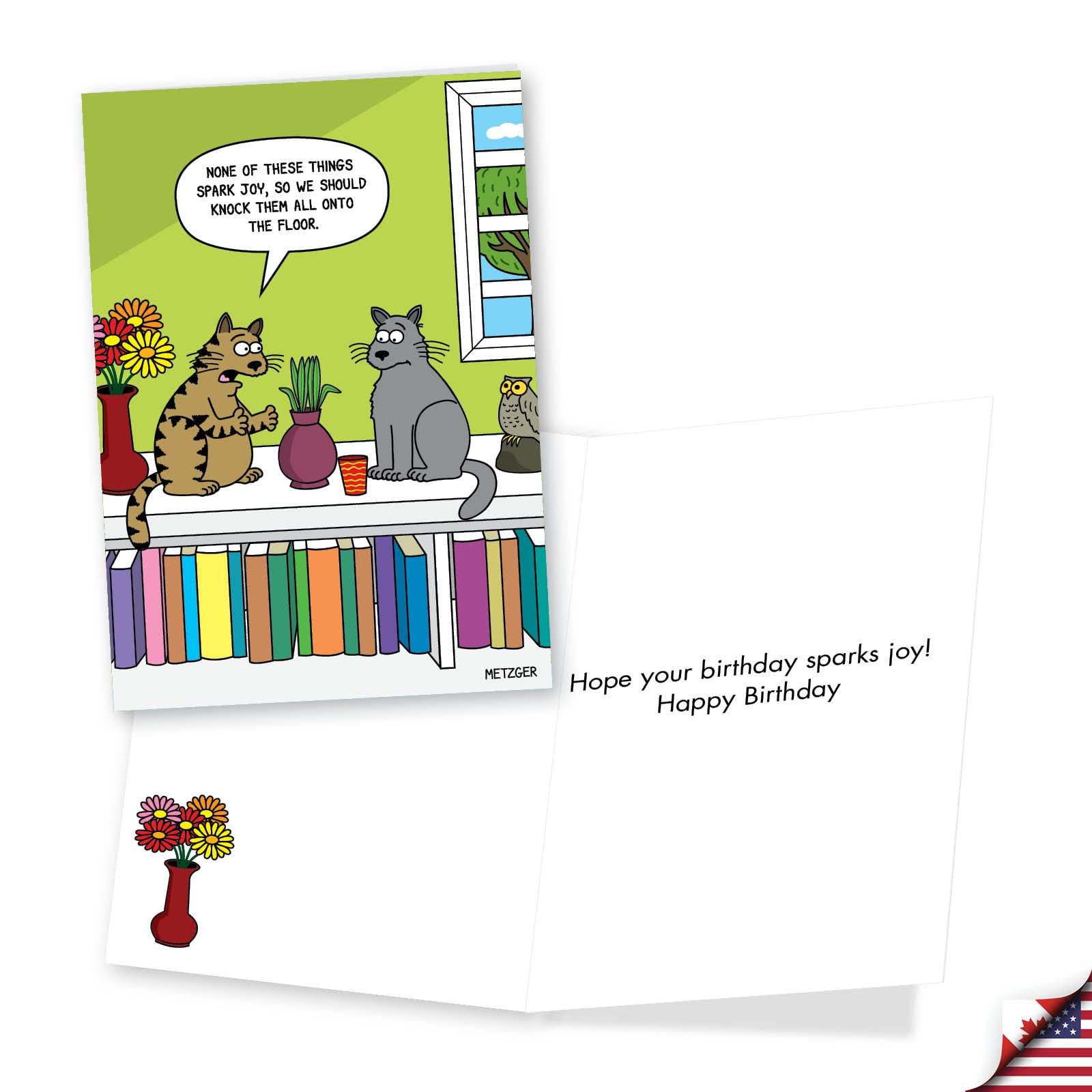 NobleWorks 3-Pack Funny Cat Birthday Greeting Cards with Envelopes - 3 Unique Cat Humor Designs (VC2805BDG-C1x3) | Perfect for Cat Lovers' Birthday Wishes & Special Occasions
