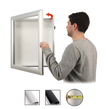 Stylish SUPER WIDE FACE Metal Framed Shadowbox Swing Frames - 2 Deep Display Case for Collectibles, Photos & Memorabilia - Perfect for Home Decor, Office Display & Gift Giving