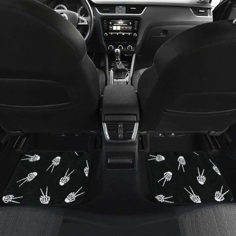 Bone Hand Halloween Car Floor Mats - Non-Slip Custom Fit for Vehicles - Perfect for Halloween Decor & Horror Themed Cars