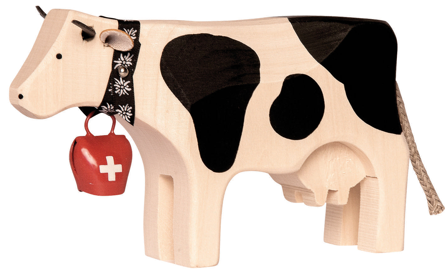 Large Standing Cow with Red Swiss Bell - Perfect for Farmhouse Decor, Garden Ornaments, and Unique Gift Ideas