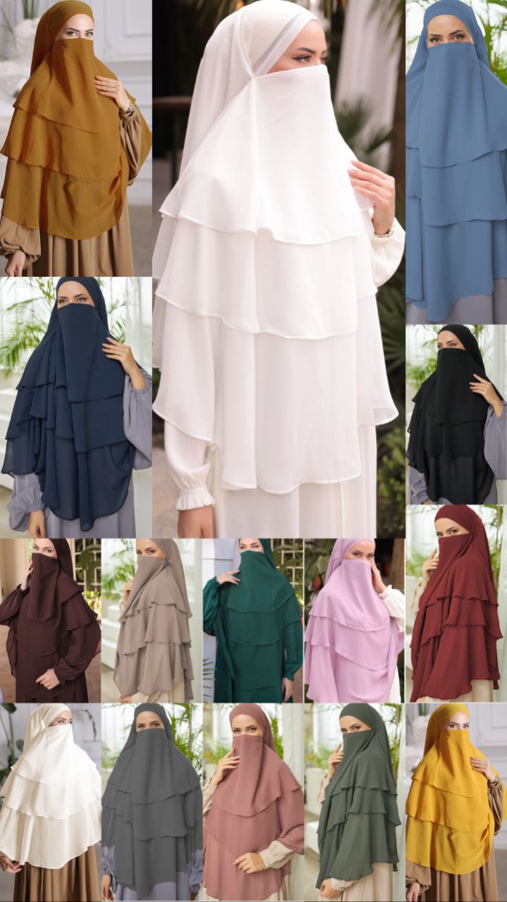 New Arrival Colorful Niqabs - Breathable Lightweight Hijab Scarf for Women | Perfect for Daily Wear, Prayer & Outdoor Activities
