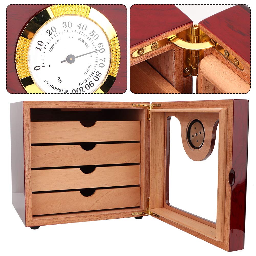 Premium Cigar Humidor Box - Large Capacity, Elegant & Luxurious Cigar Storage Case - Perfect Gift for Men & Fathers - Ideal for Home, Office & Travel Use