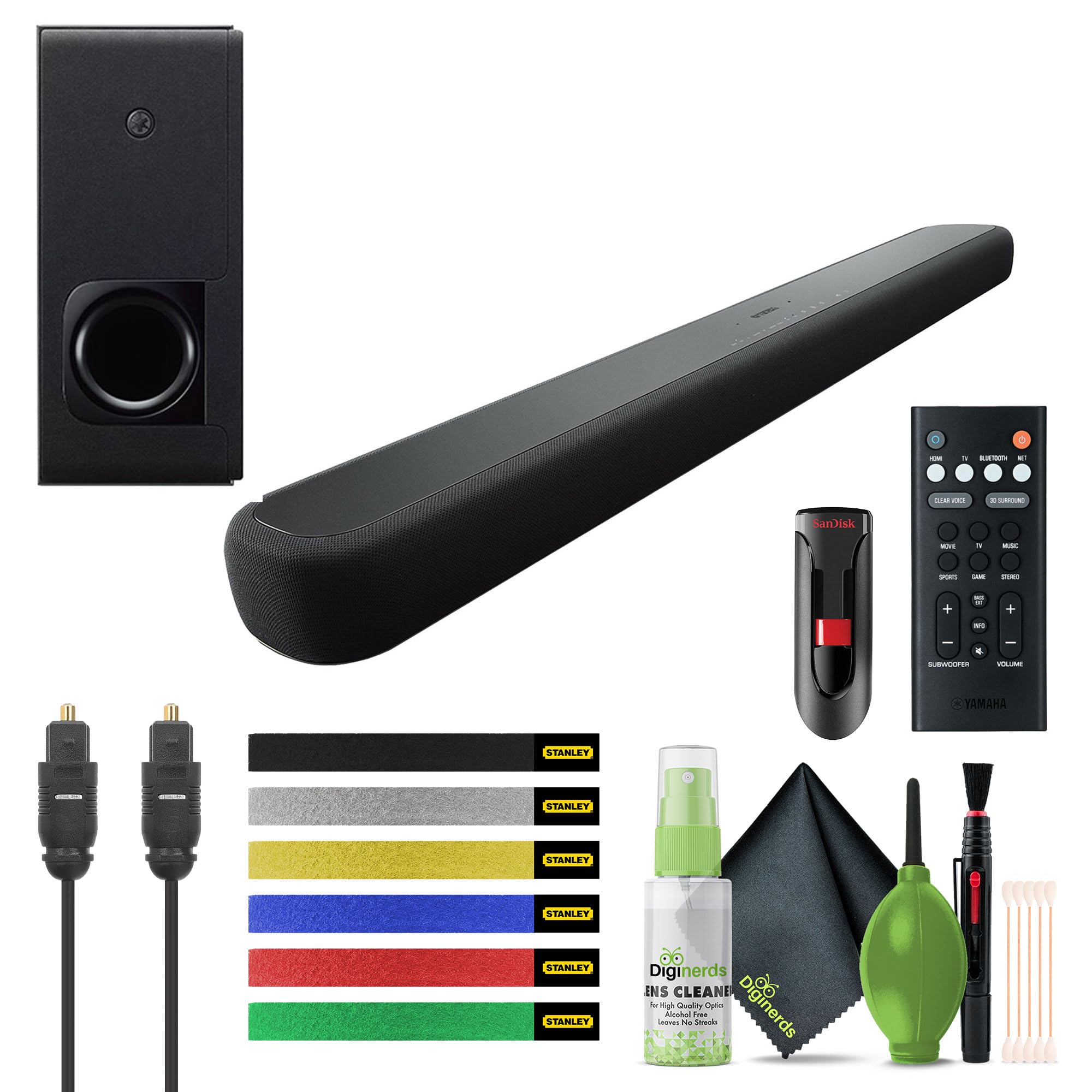 Yamaha YAS-209BL 2.1-Channel Sound Bar with Wireless Subwoofer - Built-in Bluetooth, Alexa Voice Control & Virtual 3D Surround Sound for TV - Perfect for Home Theater, Gaming & Movie Nights