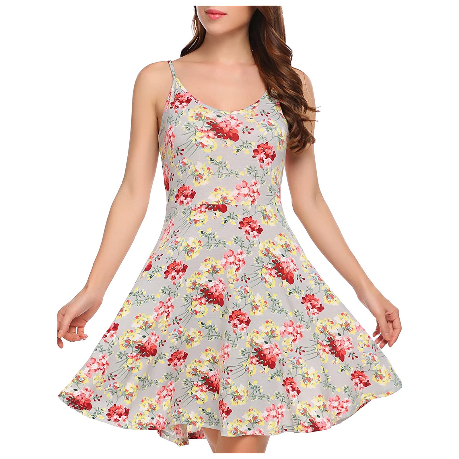 Bohemian Floral Maxi Dress for Women - Long Sleeve Summer Beach Dress with Strap, Flowy & Elegant - Perfect for Beach Vacations, Music Festivals, and Casual Outings