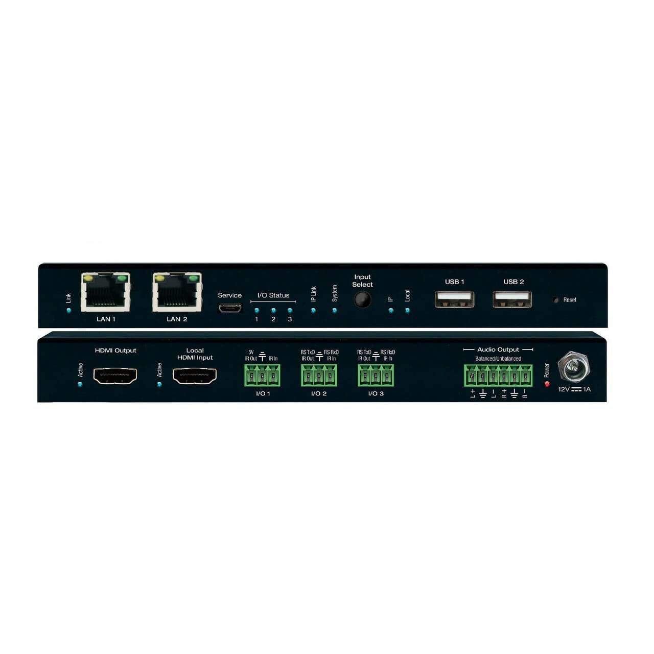KD-IP922DEC Enterprise AV over IP Decoder - 4K Support, 2 PoE Ports LAN Switch, HDMI Local Switching, Audio De-embedding & Video Wall Processing with KVM/USB | Ideal for Conference Rooms, Digital Signage & Control Centers