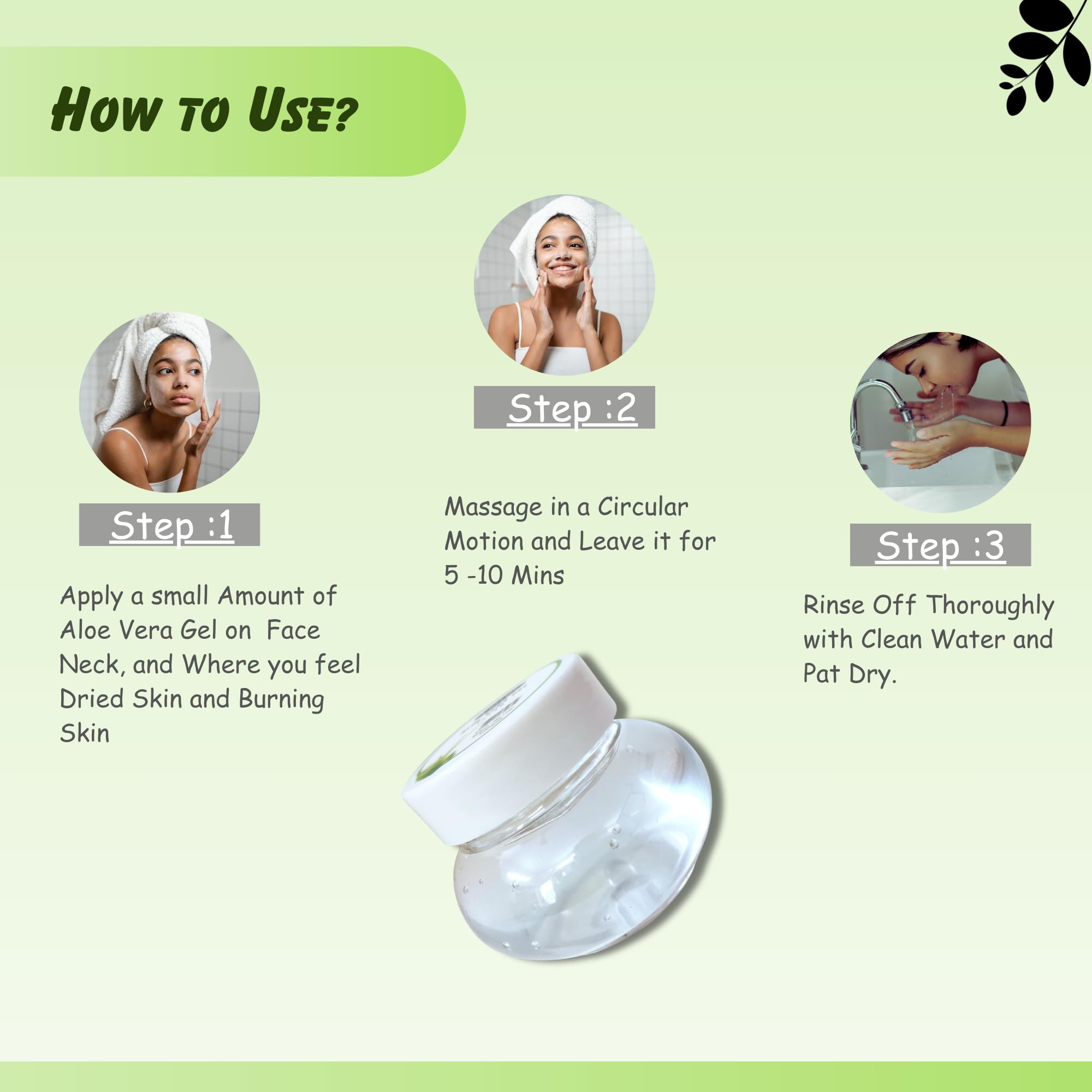Green's Concept Pure Aloe Vera Gel for Face & Body - 24-Hour Hydration, 120g - Soothes Sunburn, Moisturizes Dry Skin & Promotes Healing