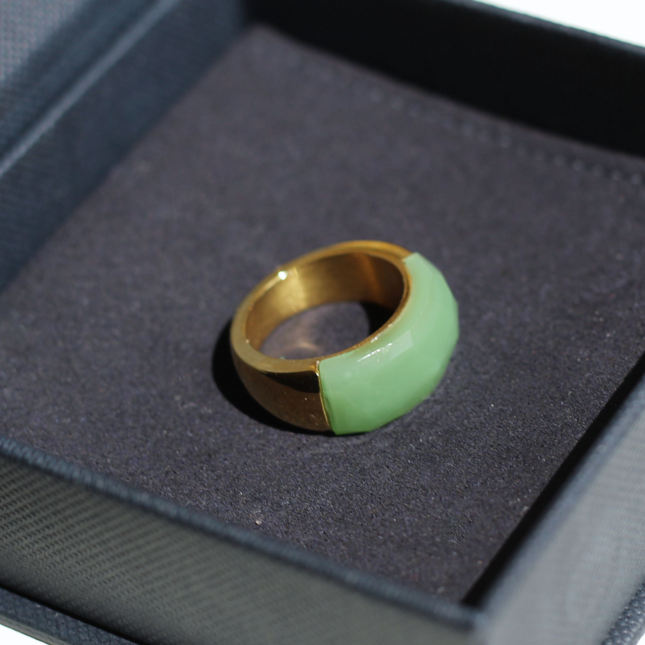 Natural Aventurine Faceted Ring for Women - Healing Stone Jewelry for Meditation, Energy Balancing & Spiritual Gifts