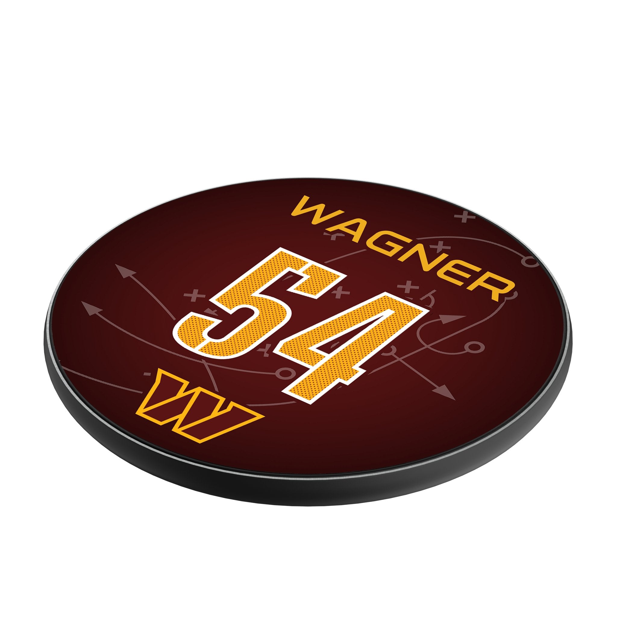 Bobby Wagner Washington Commanders 54 Ready 15W Fast Wireless Charger - Perfect for Home, Office & Car Charging