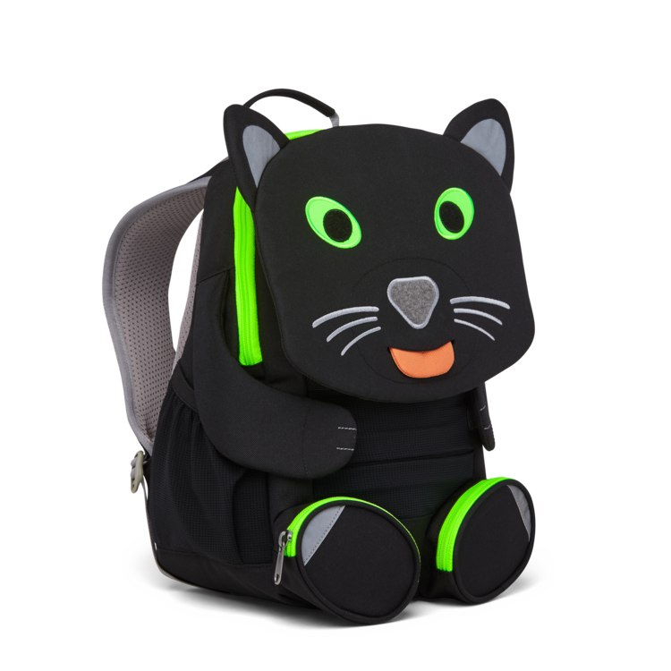 Affenzahn Large Friends Black Panther Backpack for Kids - Durable & Lightweight School Bag for Boys & Girls - Perfect for School, Travel & Outdoor Adventures