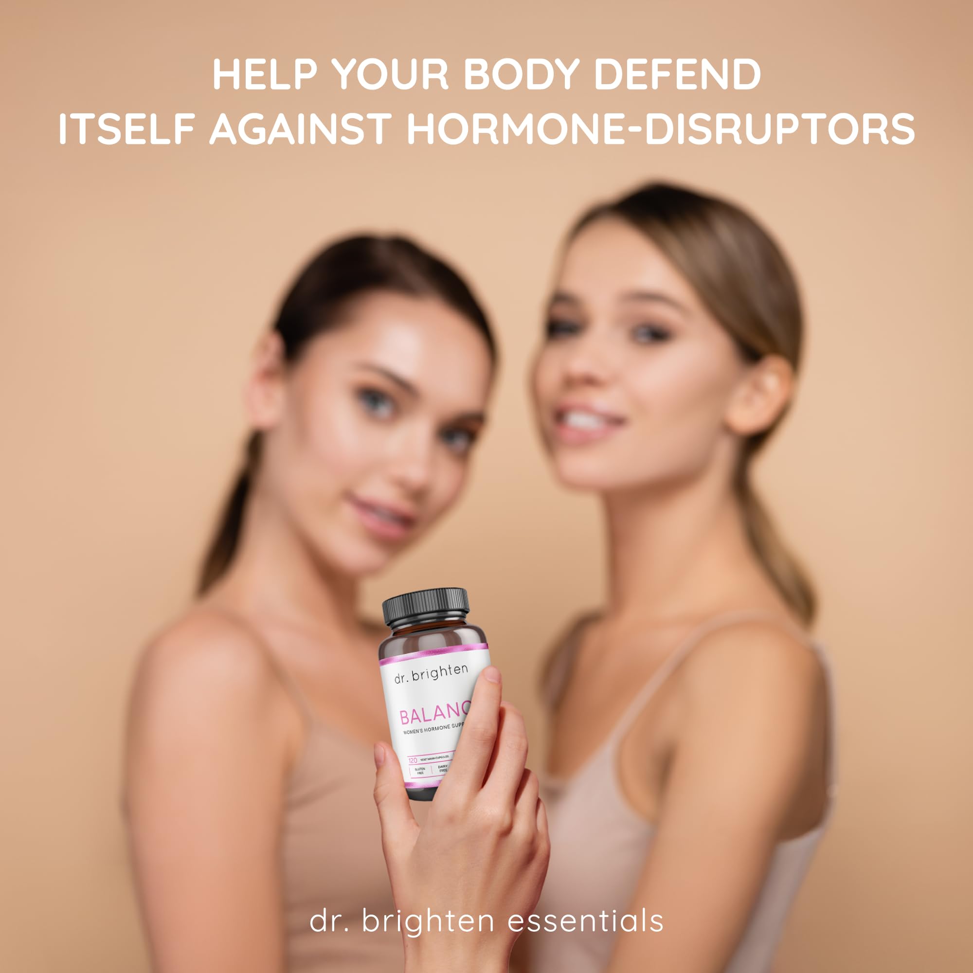 Dr. Brighten Balance - Hormone Balance Supplement for Women with Chasteberry & DIM - Supports Hormonal Acne Relief, Menstrual Cycle Regulation & PMS Symptoms - Vegan, Non-GMO Formula - Perfect for Daily Wellness & Natural Hormone Support