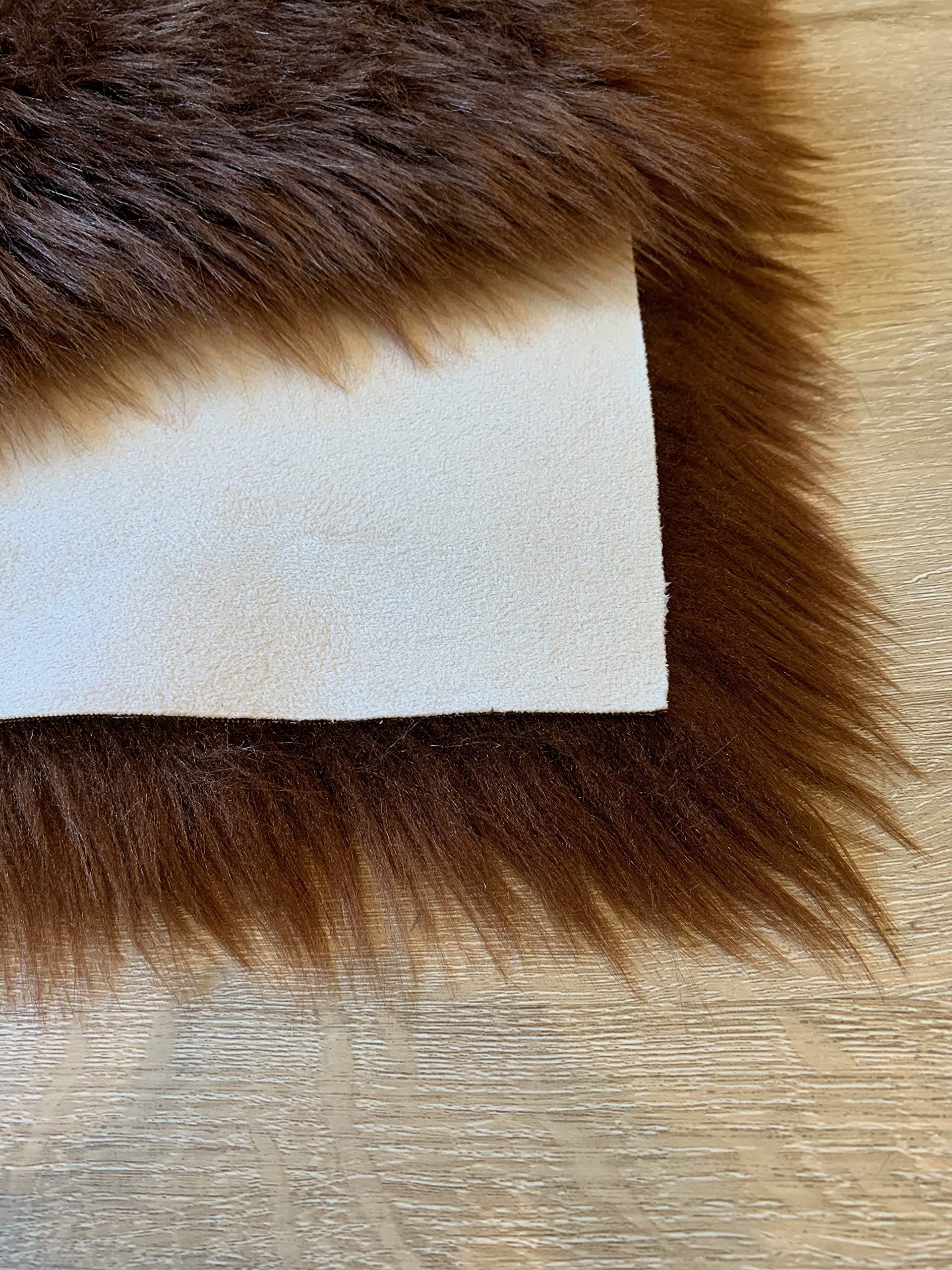 LAMBZY Faux Sheepskin Rug - Super Soft Hypoallergenic Shaggy Carpet for Living Room, Bedroom, Nursery | Plush & Silky Texture | 5x8 Feet Brown Area Rug | Perfect for Cozy Home Decor, Kids Play Area & Sofa Accent