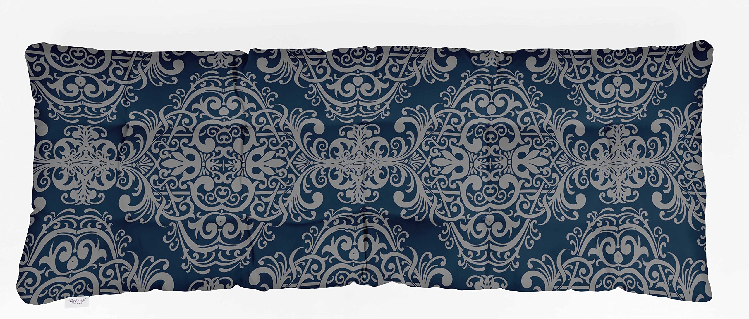Waterproof Printed Outdoor Bench Cushion - Navy Blue Garden Furniture for Patio, Front Porch & Backyard - Comfortable Lounger Seat with Weather-Resistant Fabric - Perfect for Relaxing in Your Outdoor Living Space