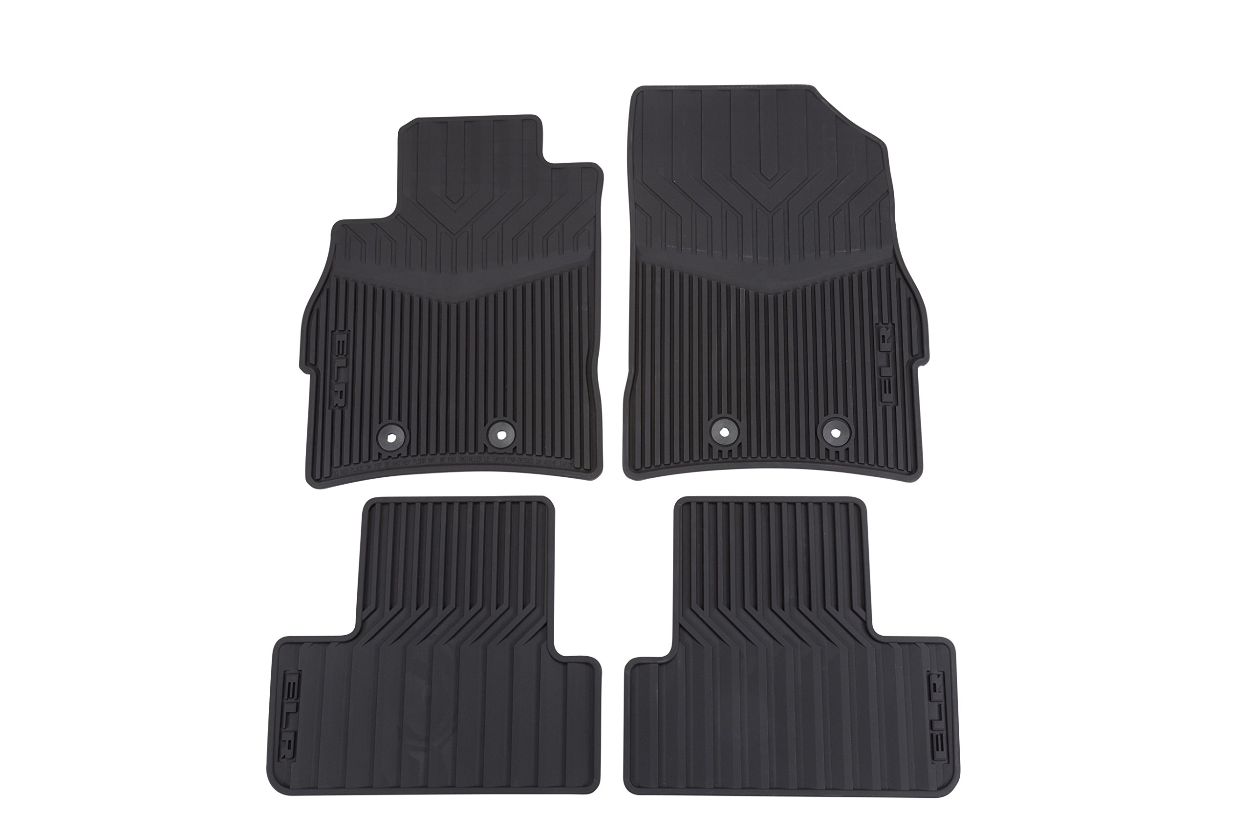Premium All-Weather Front & Rear Car Floor Mats - Heavy Duty Black Rubber with ELR Logo - Perfect for SUVs, Trucks & Sedans - Waterproof & Mud Protection for All Seasons