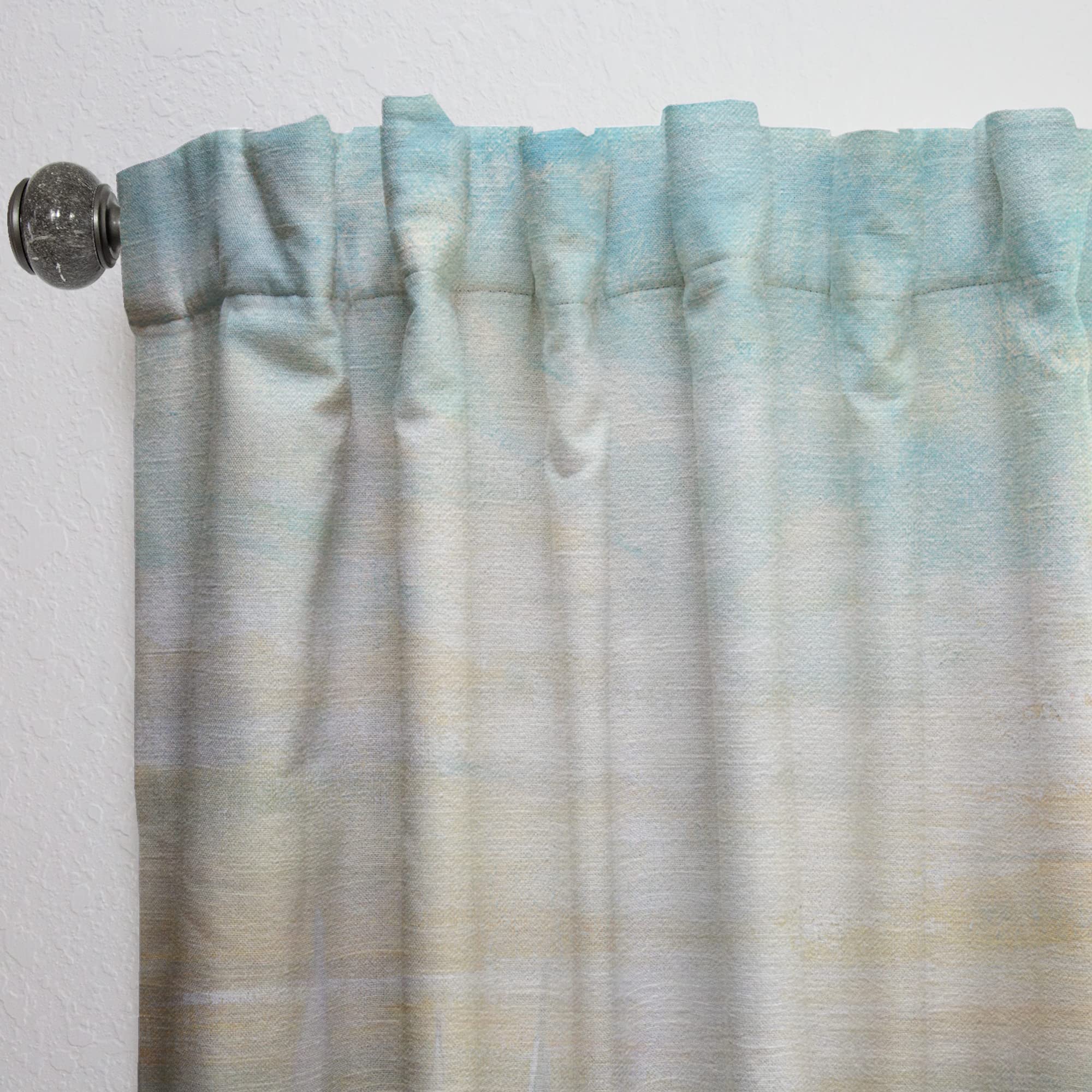 DesignQ Sunrise Boat I Thermal Insulated Curtains - Single Panel 52x95 Inches - Blackout Drapes for Bedroom & Living Room - Perfect for Home Decor & Light Control