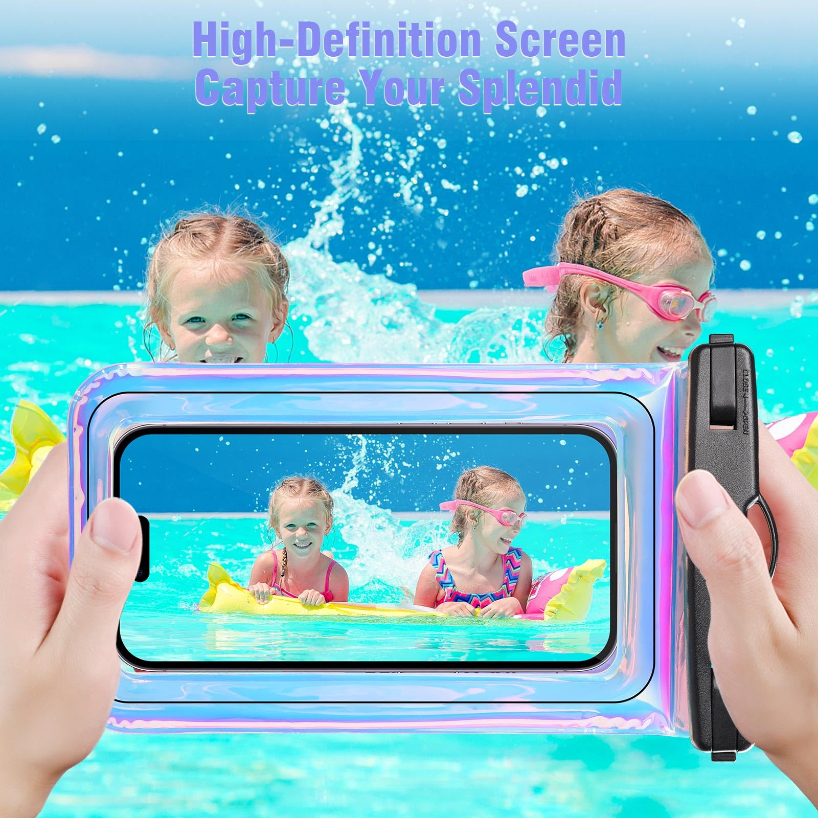Waterproof Phone Pouch Floating Case - Universal Dry Bag for iPhone 15 14 13 12 11 Pro Max, Galaxy S24 S23 S22 Ultra, Google Pixel (Up to 7.5