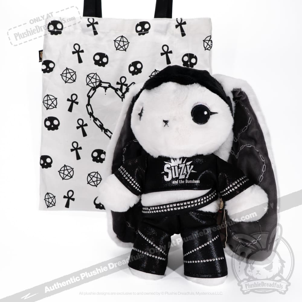 Goth Girl Plushie Dreadfuls - Soft Gothic Stuffed Doll for Alternative Fashion Lovers | Perfect for Bedroom Decor, Halloween Gifts & Emo Aesthetic Collections