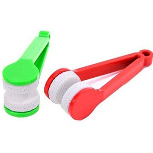 Onwon 5-Pack Mini Microfiber Glasses Cleaner Set with Soft Brush - Eyeglass & Sunglasses Cleaning Tool Kit (Random Colors) - Perfect for Travel, Office, and Everyday Use