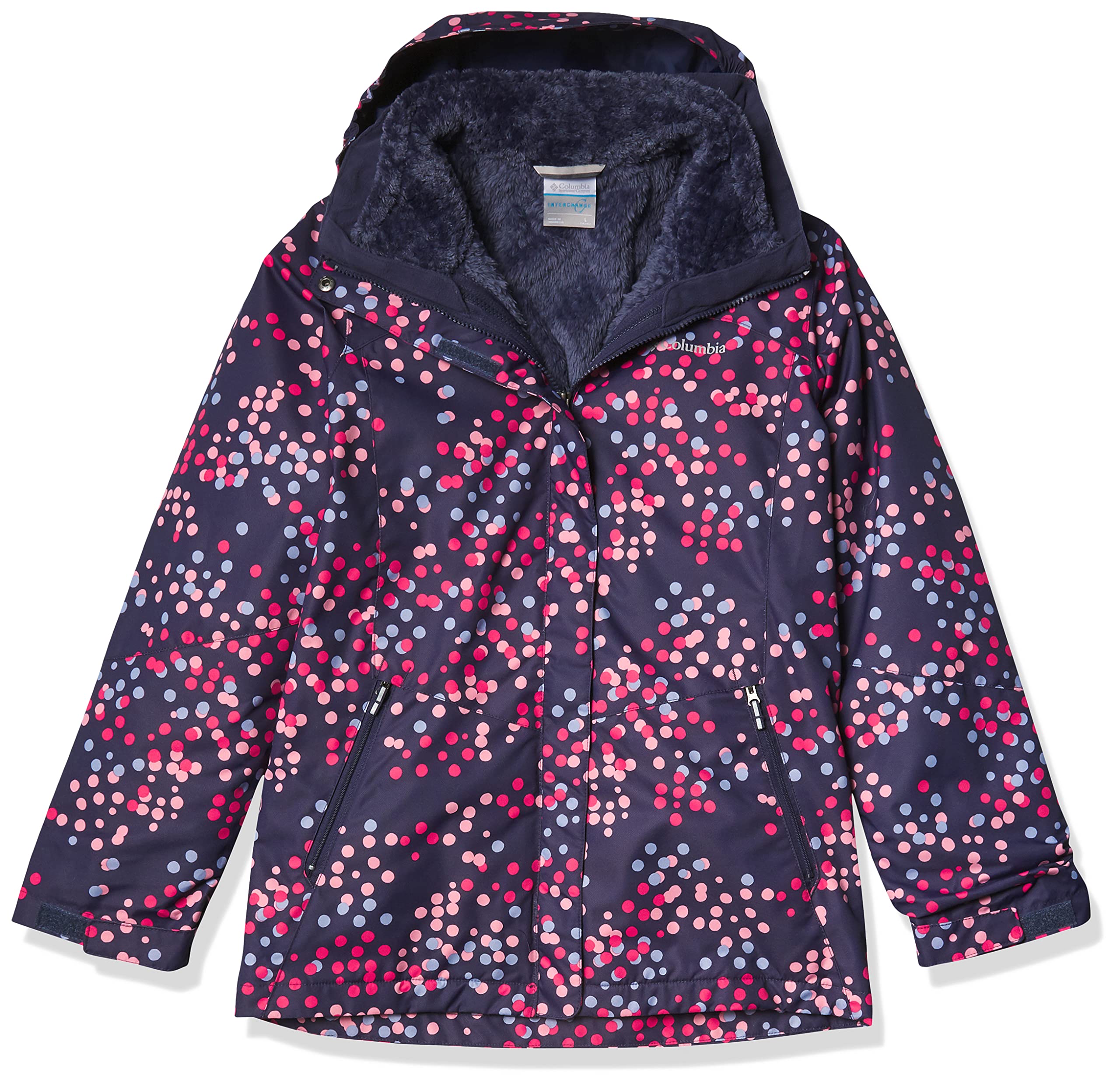 Columbia Girls' Powder Alley Interchange Jacket - Waterproof Snow Jacket for Kids, Winter Coat with Removable Inner Layer - Perfect for Skiing, Snowboarding & Outdoor Winter Activities