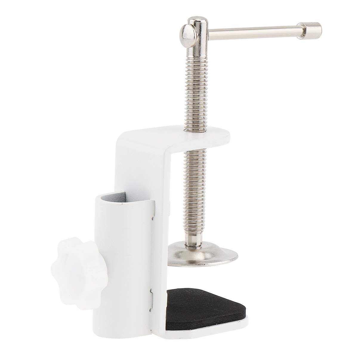 OriGlam Quick-Grip C Clamp - Heavy Duty Desk Clamp for LCD Monitor, Flash Desk & Lighting Fixtures - Adjustable Mount Holder Bracket for Office, Studio & Home Workspace (White)