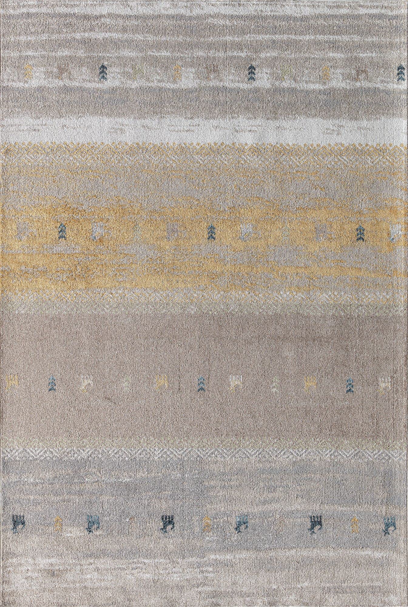 Rugs America Jaelyn JD60B Citrus Burst Tribal Bohemian Brown Area Rug 2'6
