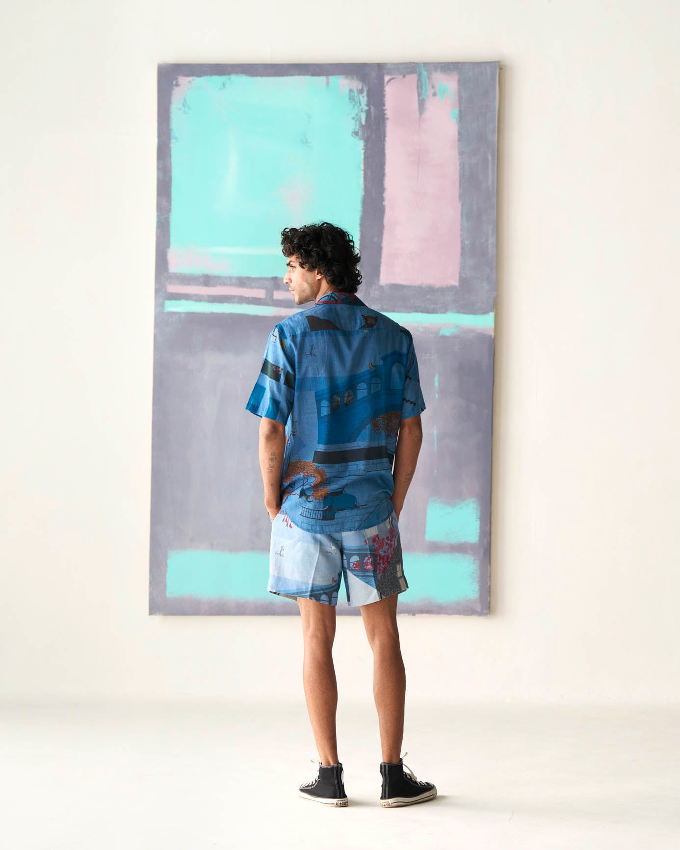 Men's Linen Shorts in Blue - Comfortable & Breathable Summer Casual Wear for Beach, Travel & Outdoor Activities