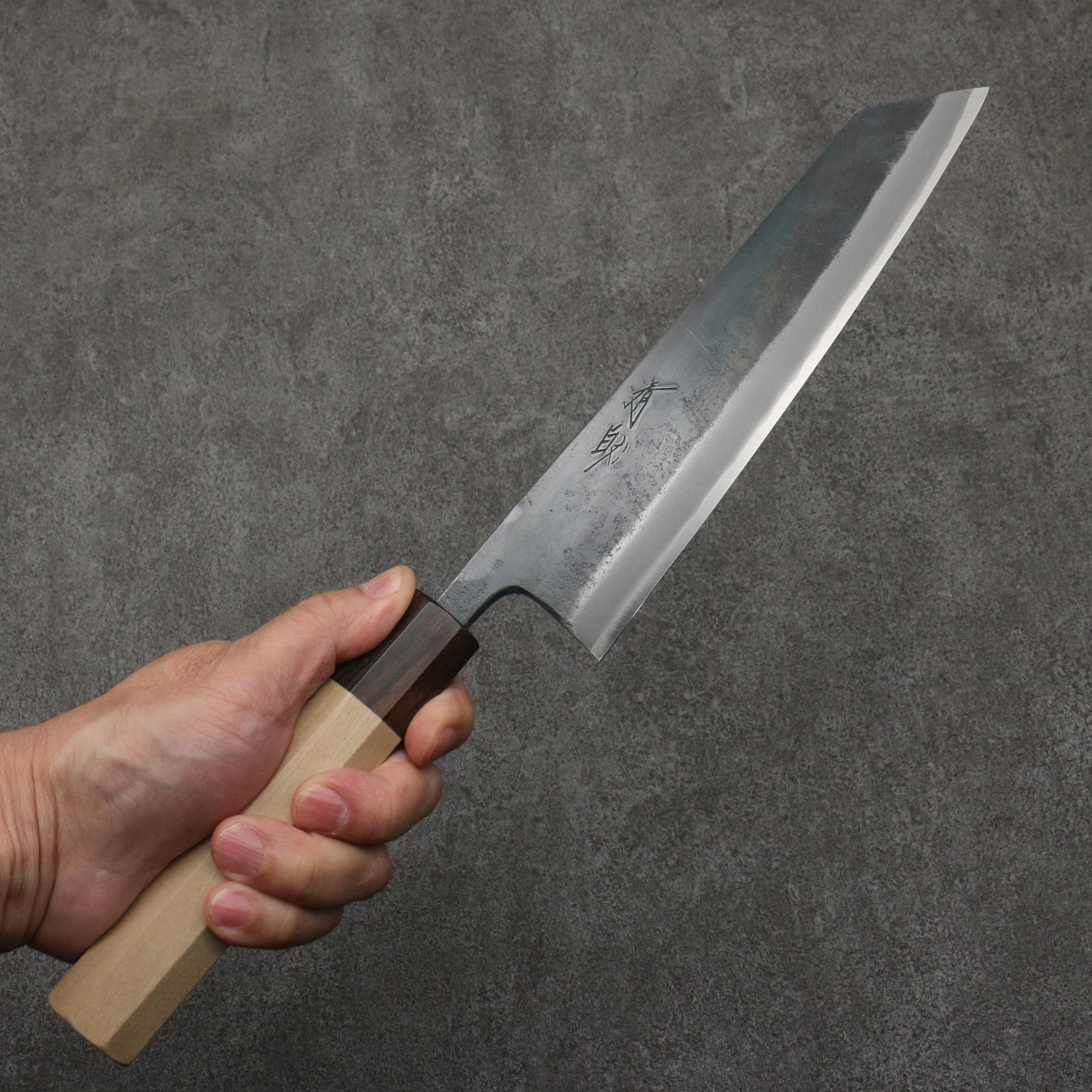 Premium Seisuke Blue Super Black Kiritsuke Gyuto Knife 210mm - High Carbon Steel Blade with Magnolia & Ebony Handle - Perfect for Sushi, Sashimi, and Japanese Cuisine Preparation