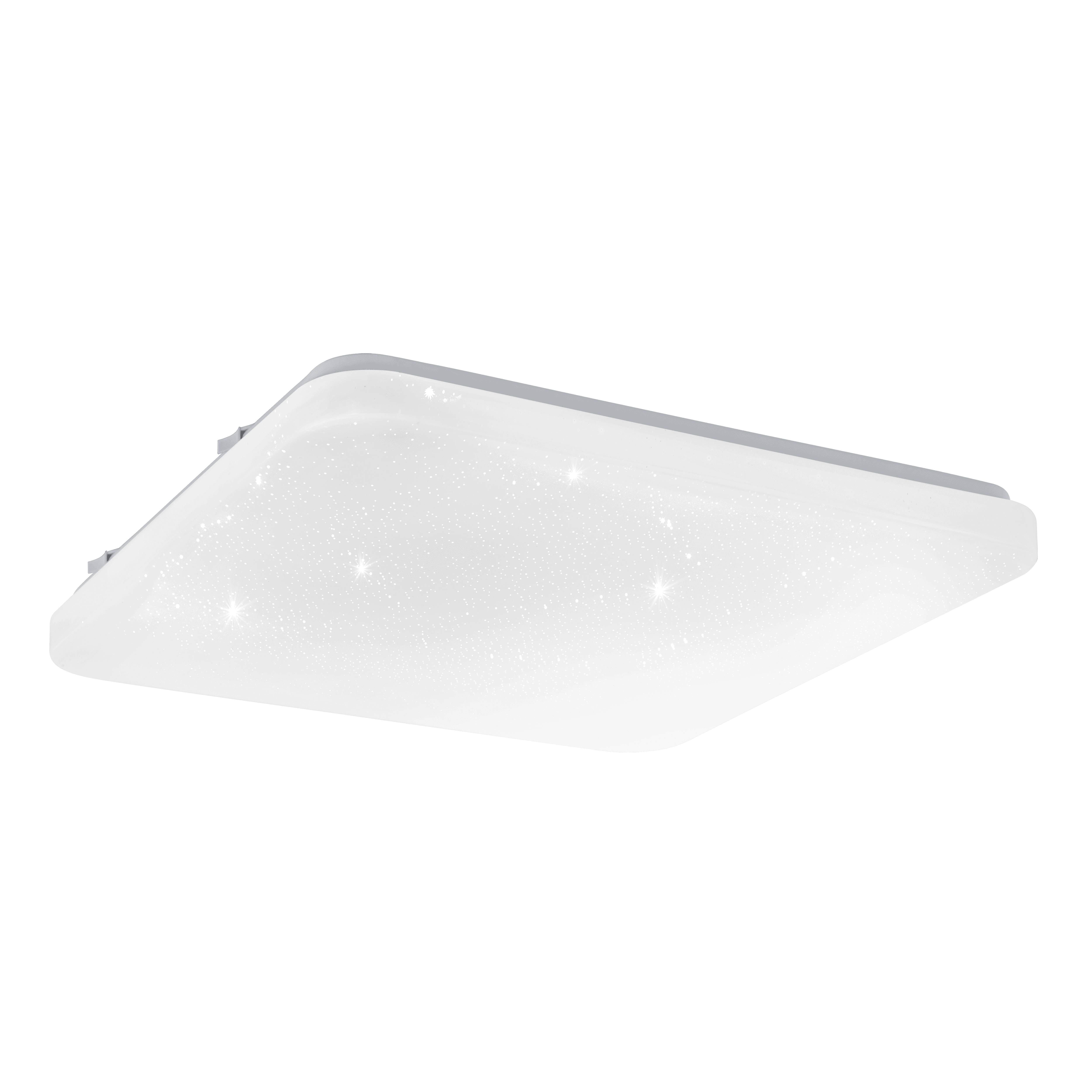 Eglo Frania S Square White LED Flush Mount Ceiling Light 33cm - Modern Lighting for Bedroom, Kitchen & Hallway